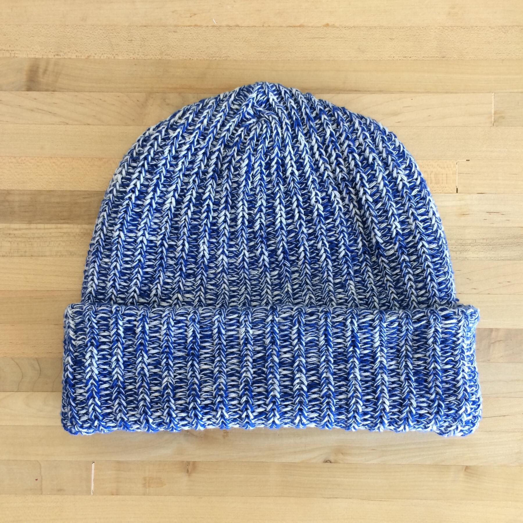 gustin american knit beanie - bluexwhite