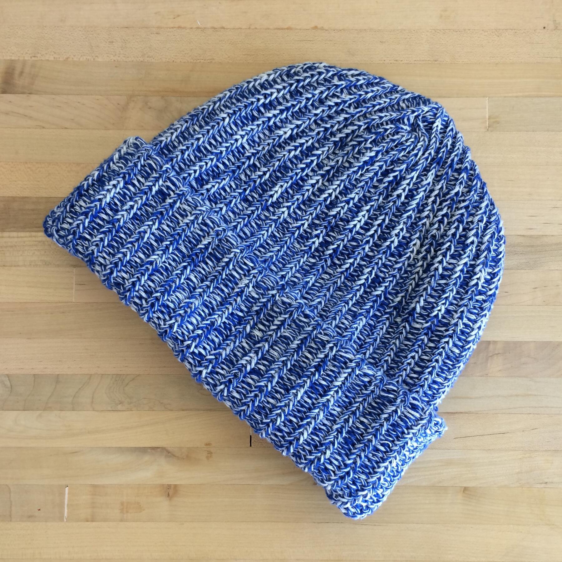gustin american knit beanie - bluexwhite