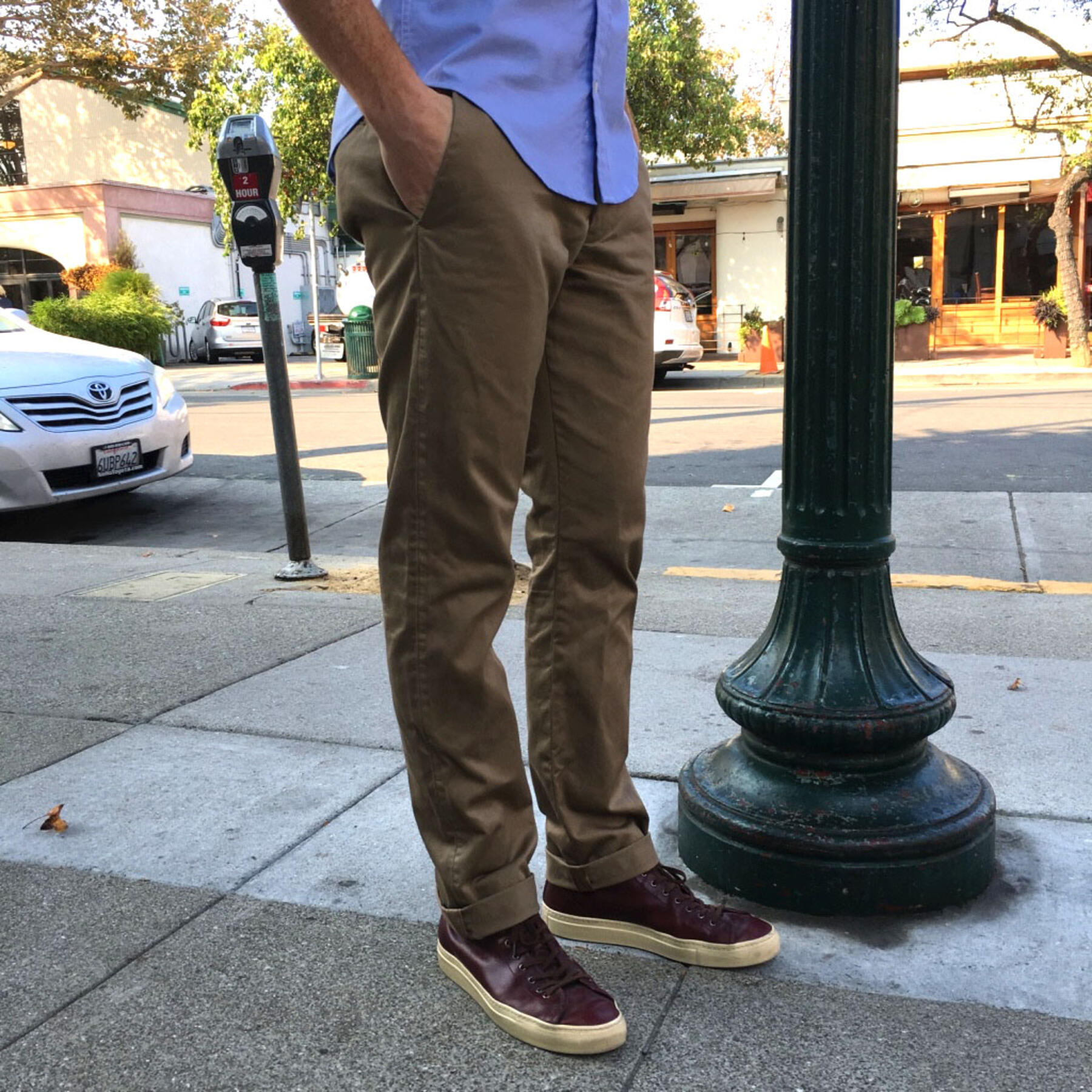 gustin #94 usa khaki selvedge chino