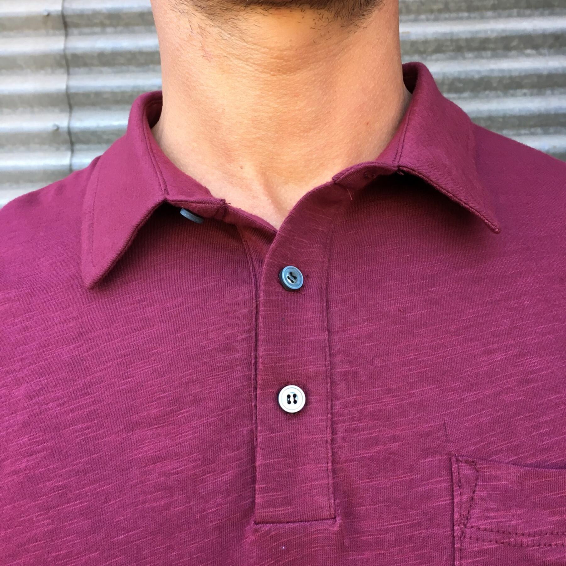 gustin usa polo shirt wine