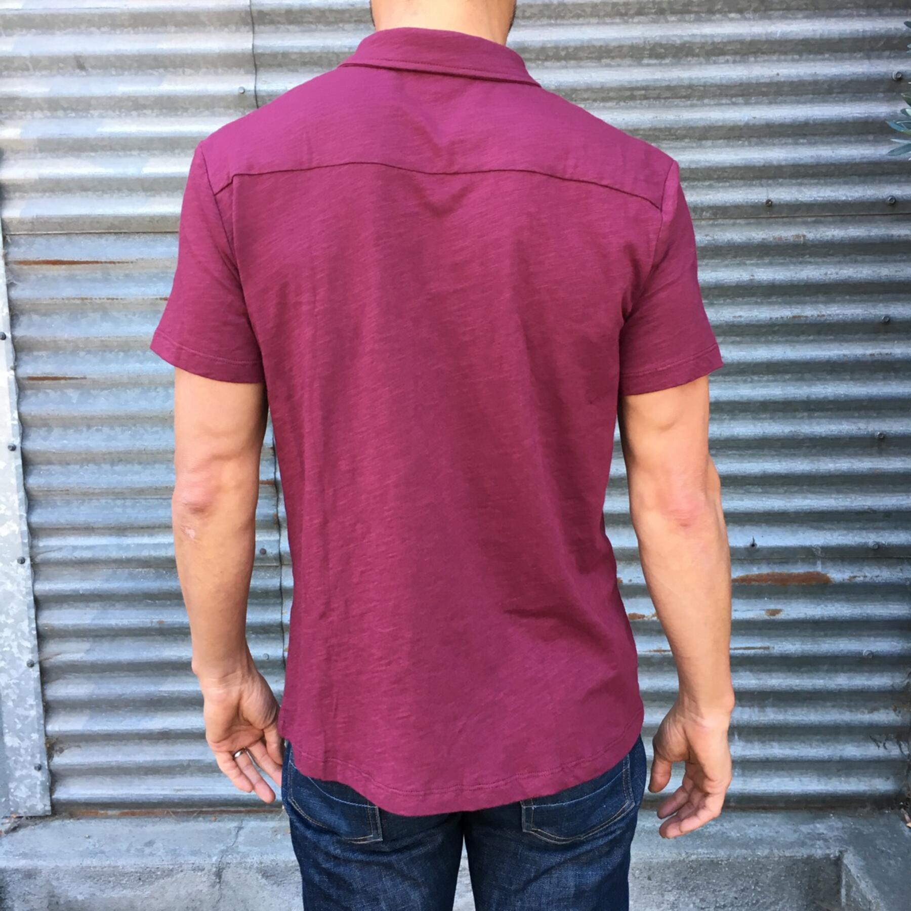 gustin usa polo shirt wine