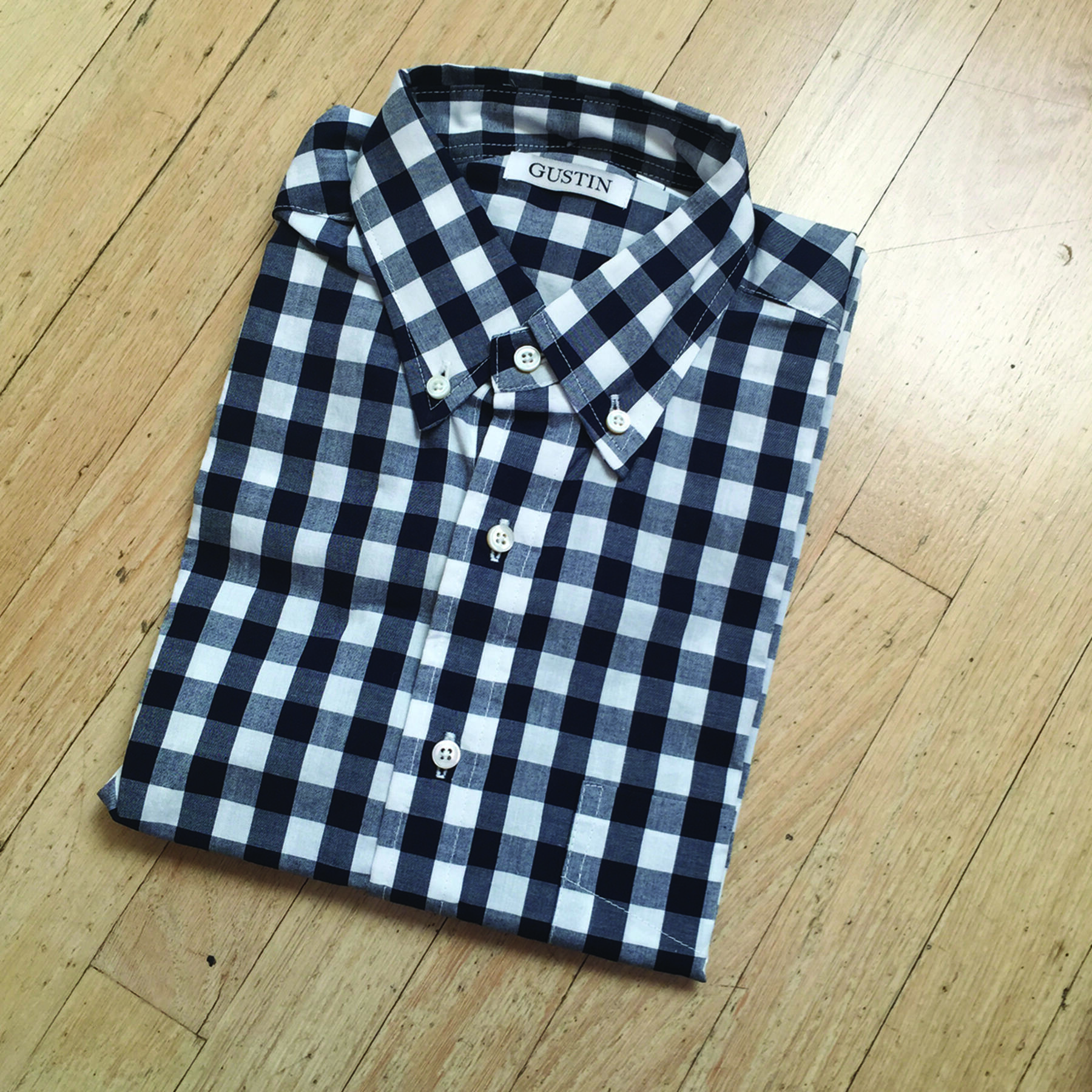 gustin #163 deep navy gingham