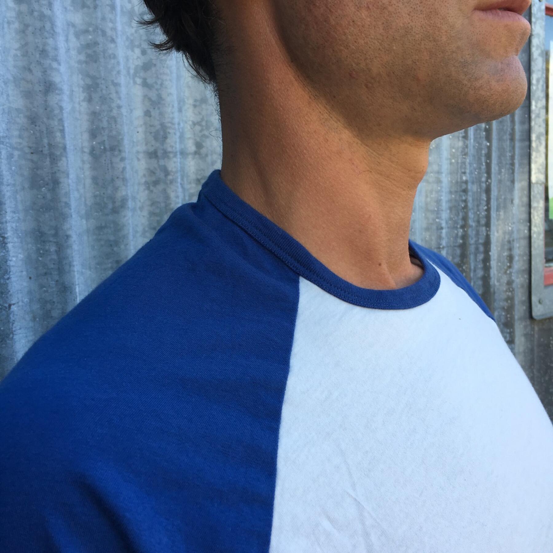 gustin baseball tee white-blue
