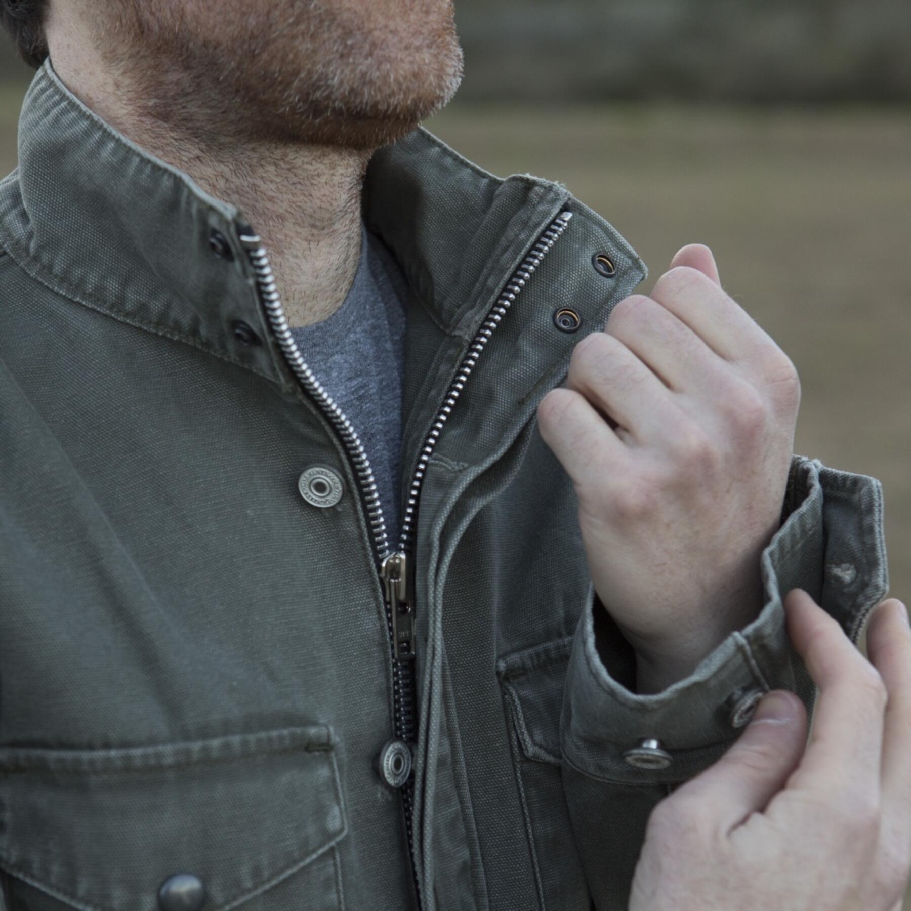 gustin field jacket - usa army green canvas