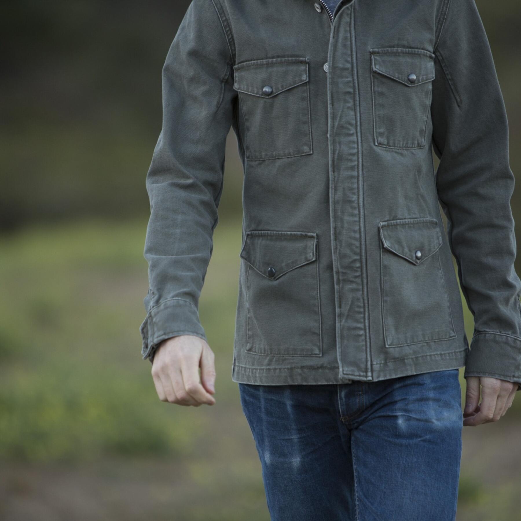 gustin field jacket - usa army green canvas