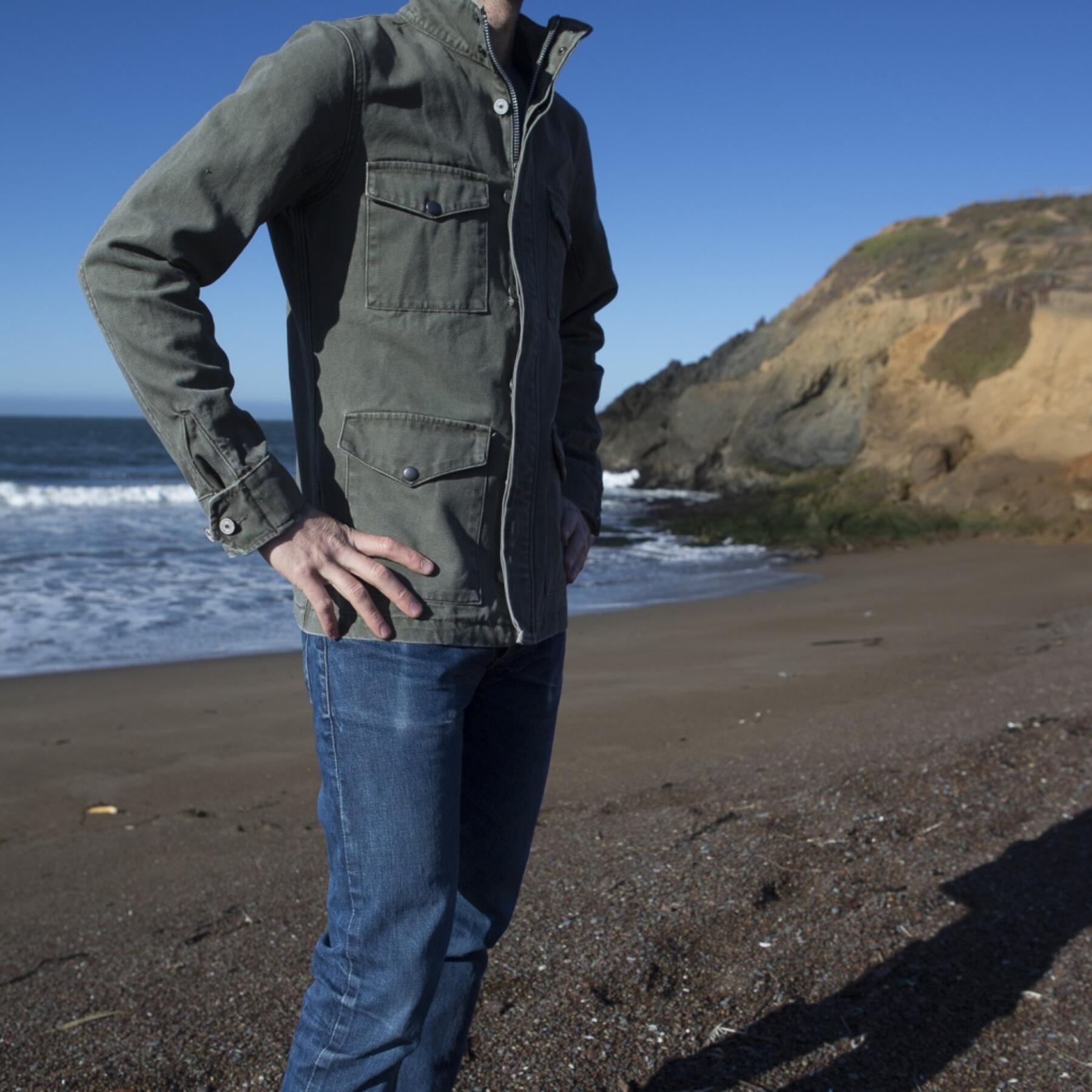 gustin field jacket - usa army green canvas