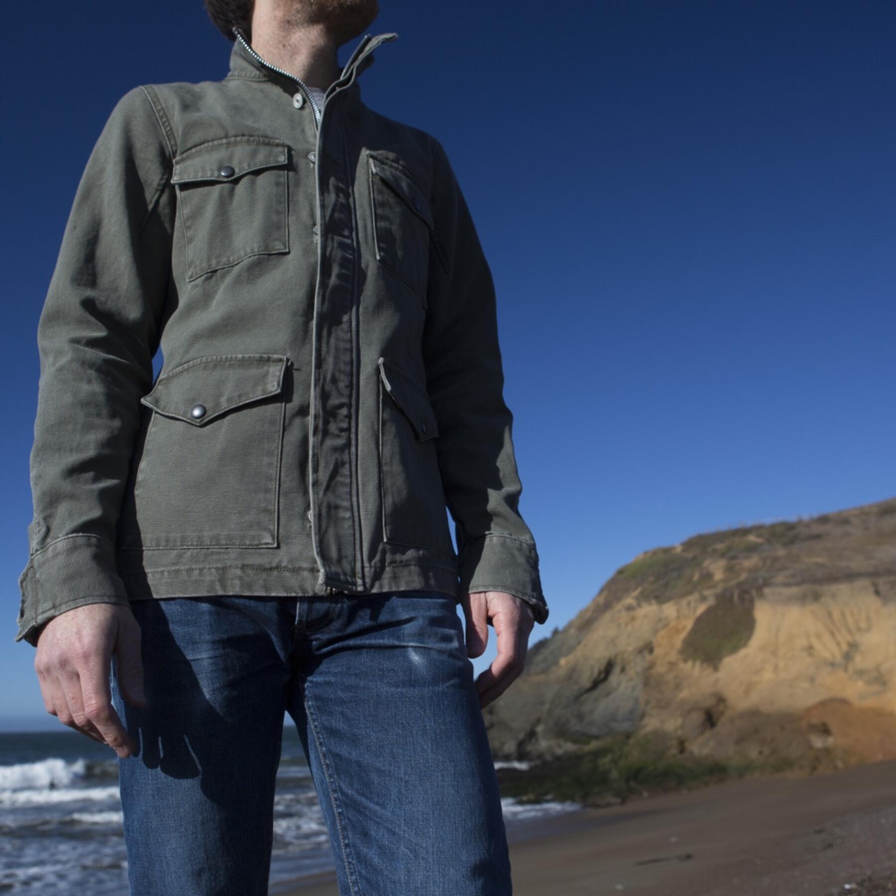 gustin field jacket - usa army green canvas