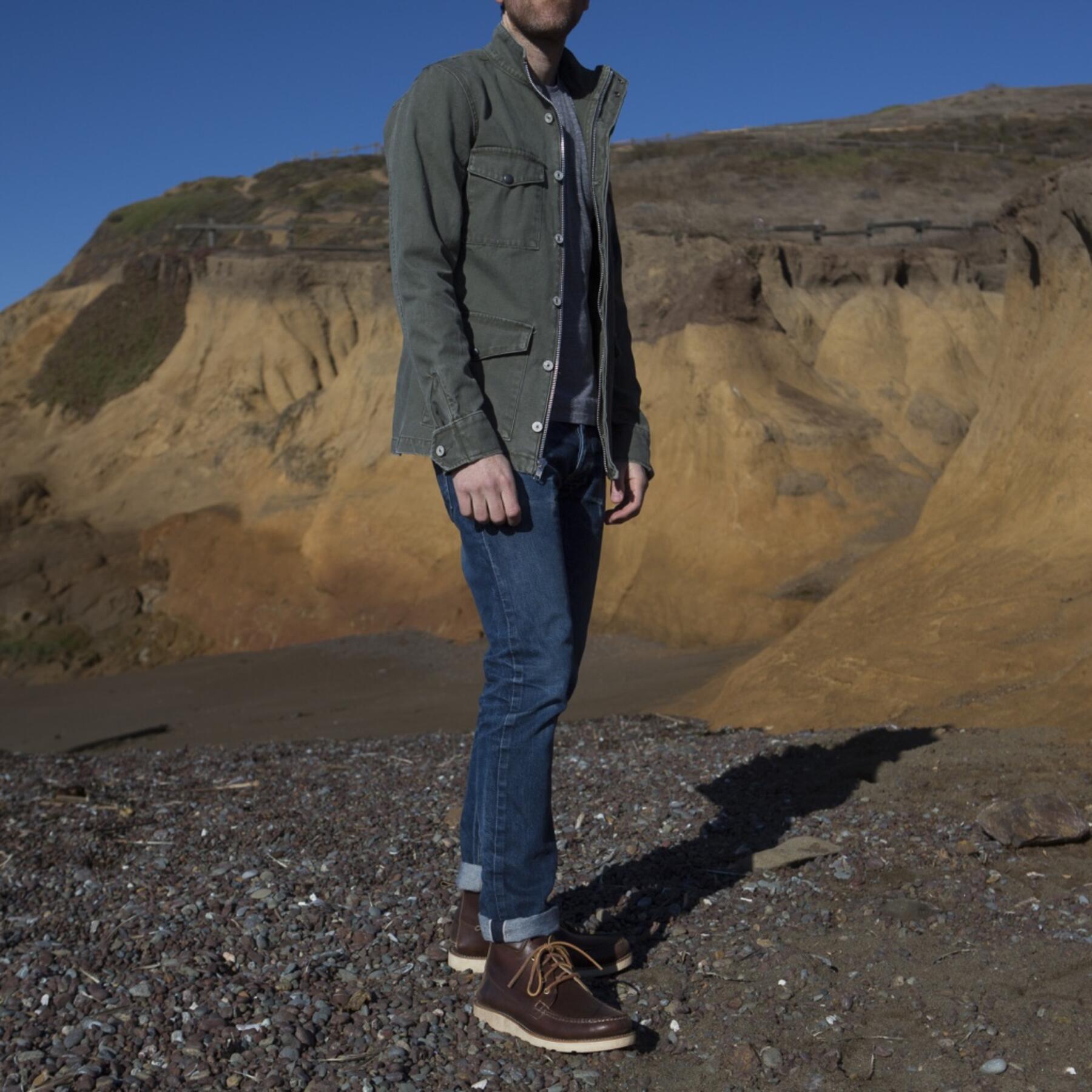 gustin field jacket - usa army green canvas