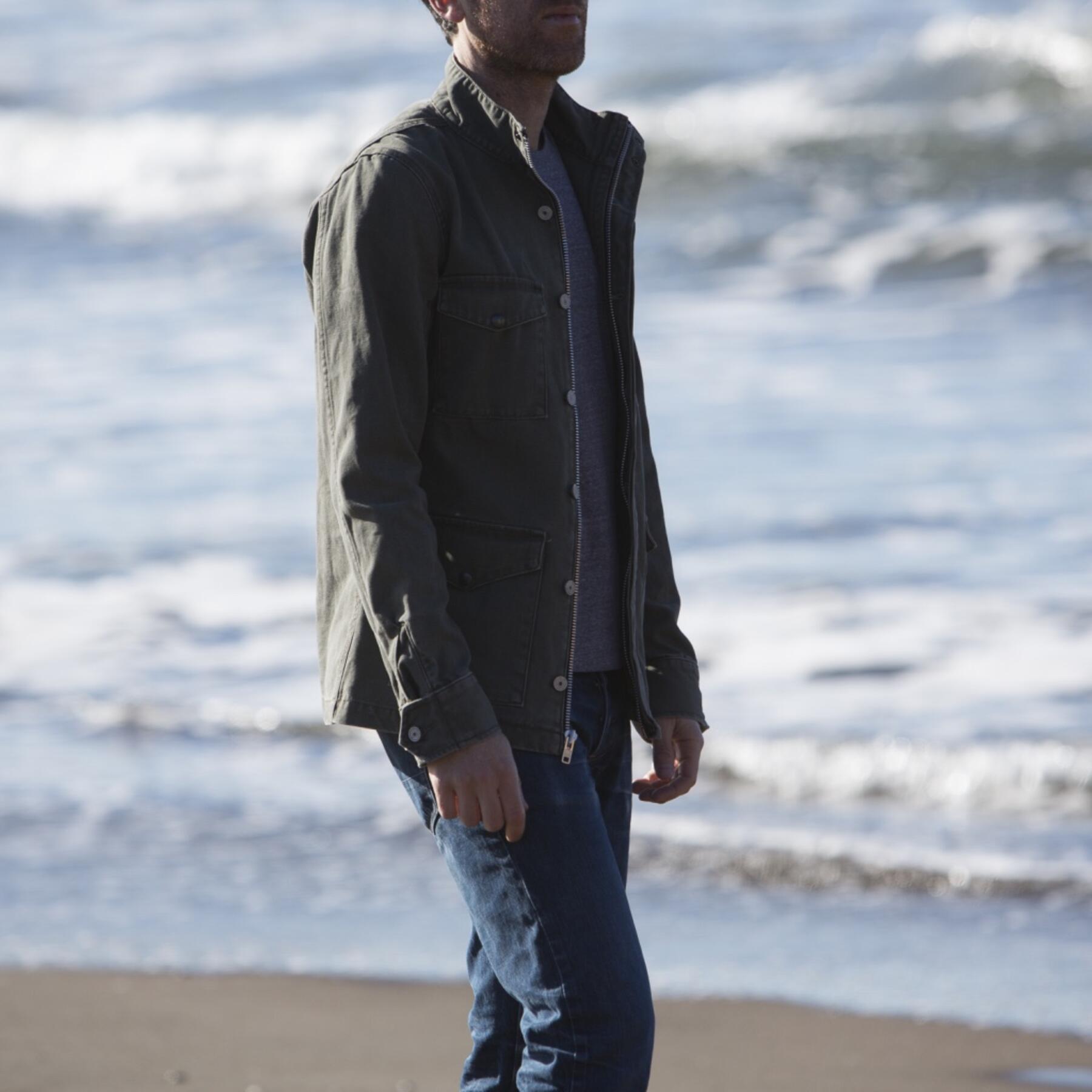 gustin field jacket - usa army green canvas