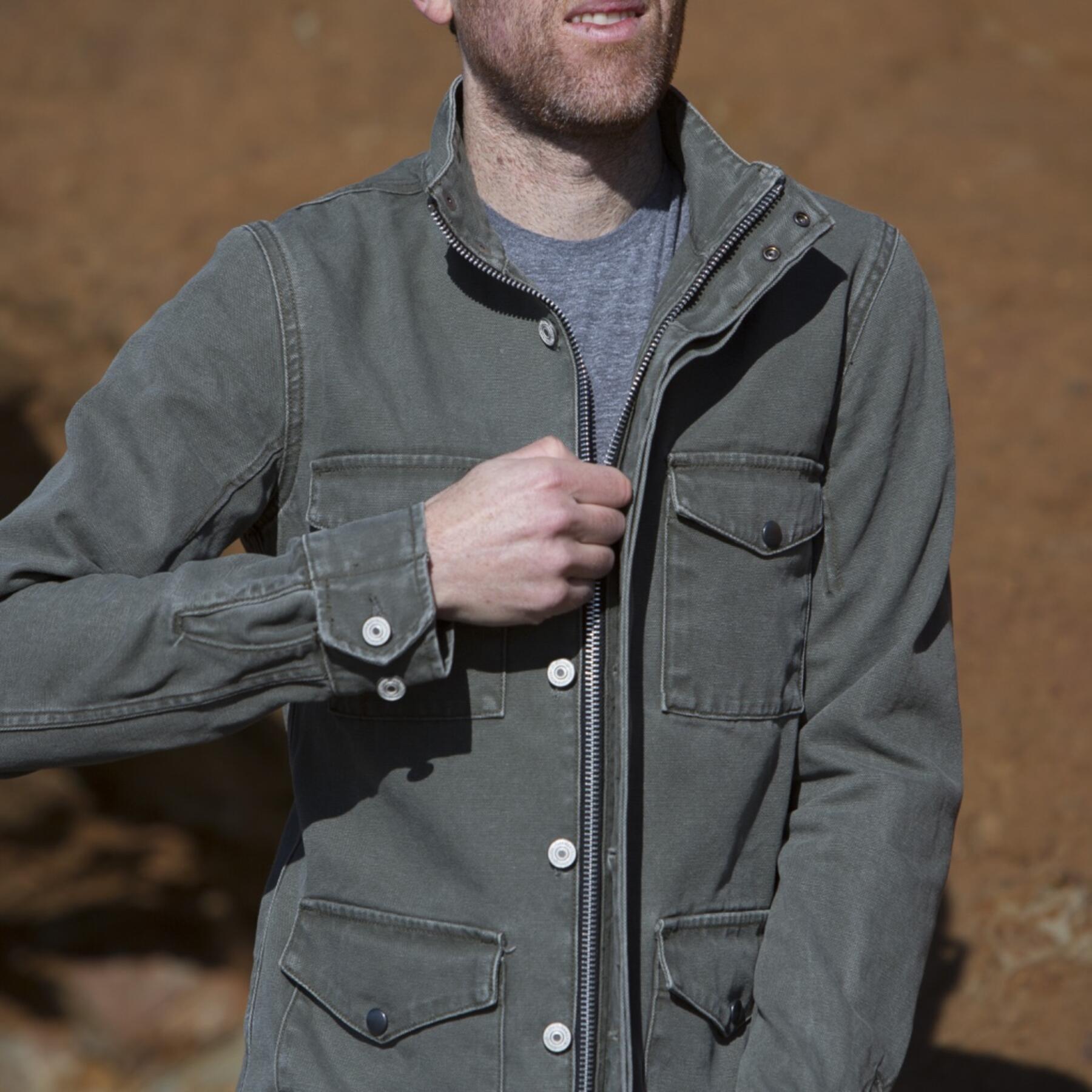 gustin field jacket - usa army green canvas