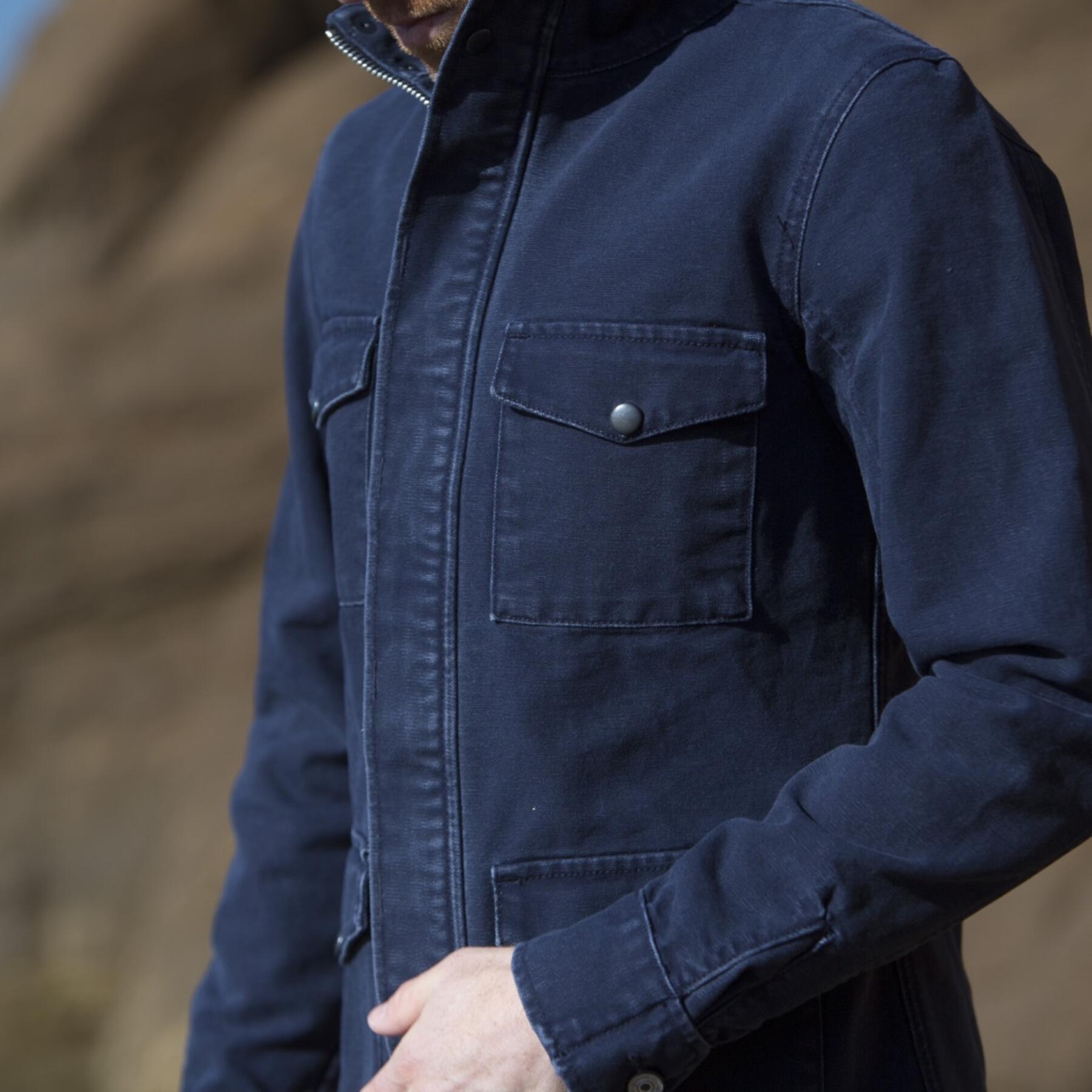gustin field jacket - usa navy canvas