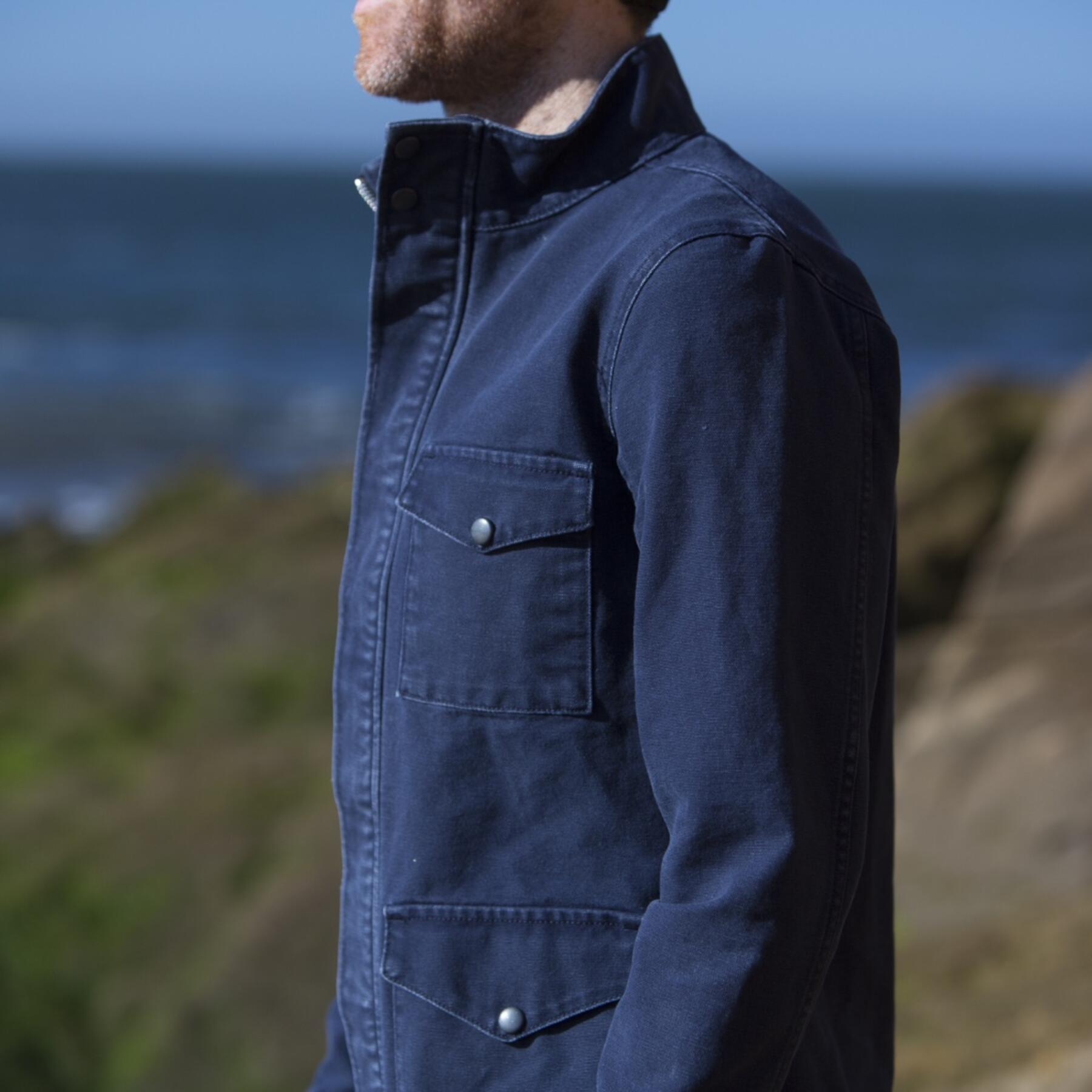 gustin field jacket - usa navy canvas