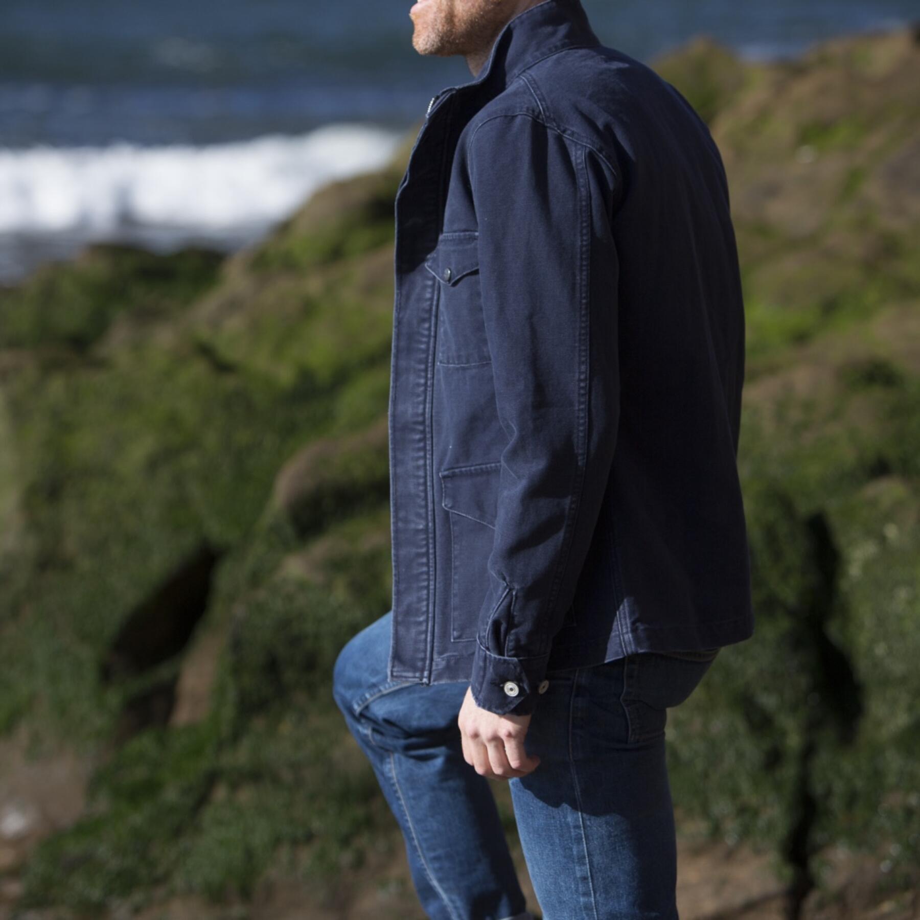 gustin field jacket - usa navy canvas