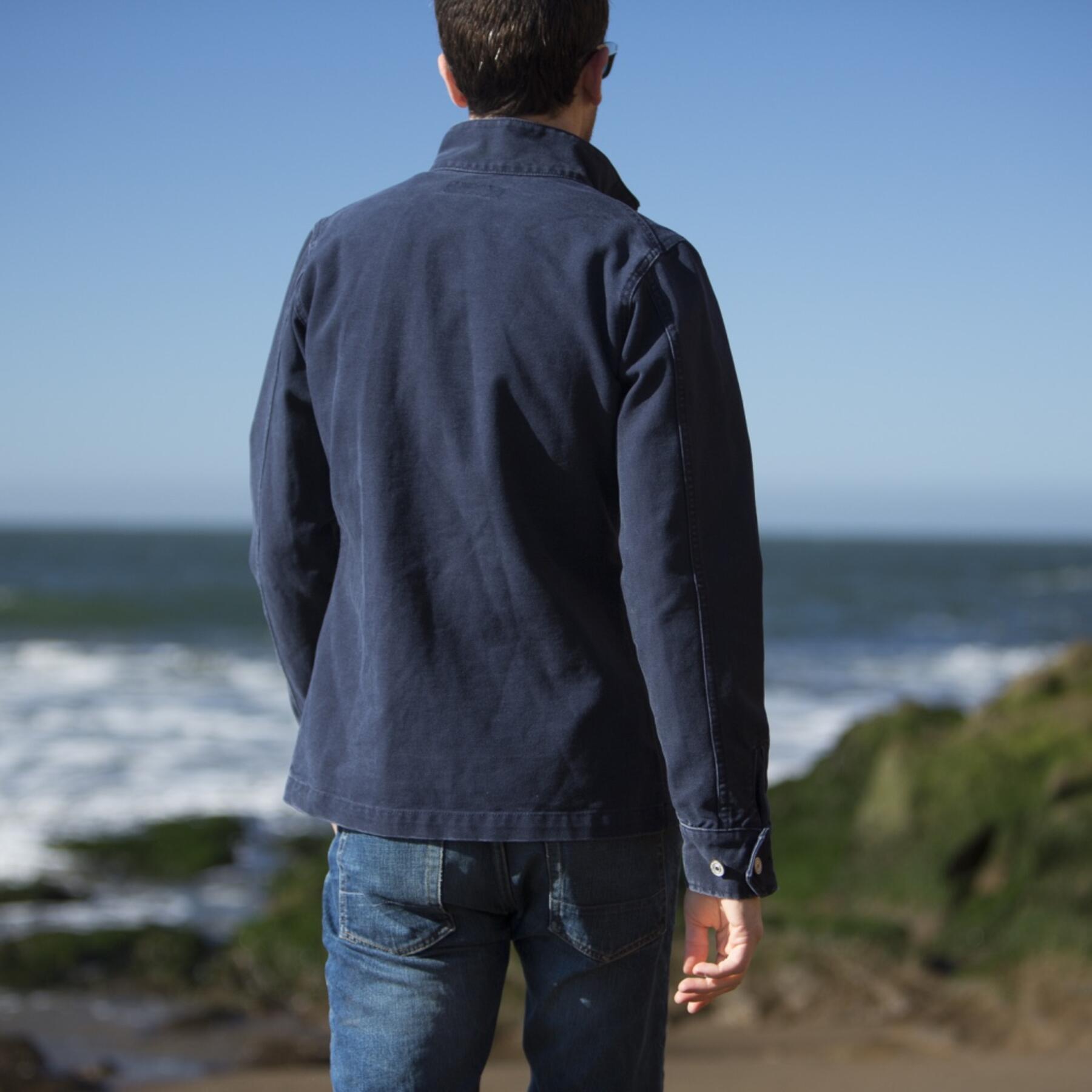 gustin field jacket - usa navy canvas