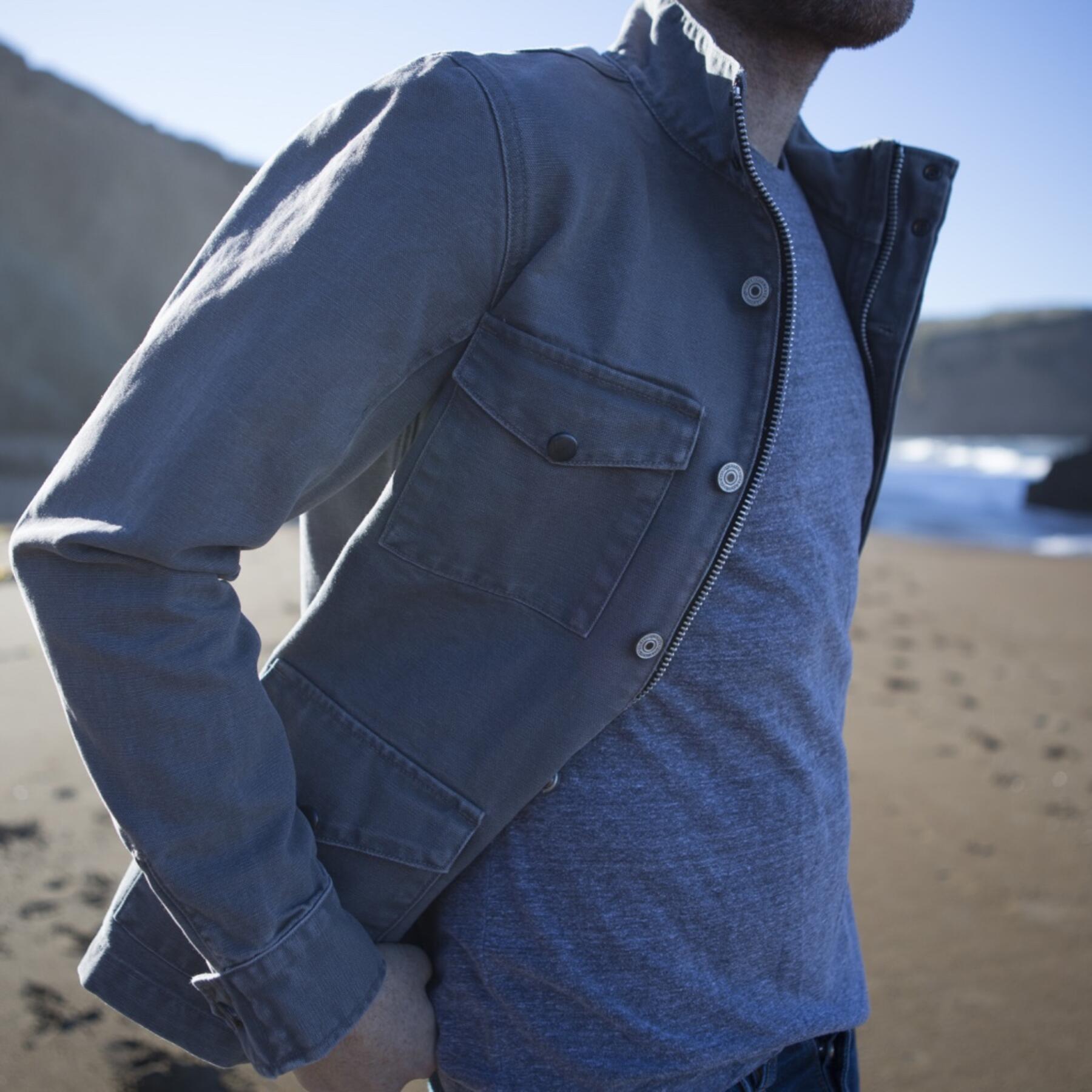 gustin field jacket - usa grey canvas