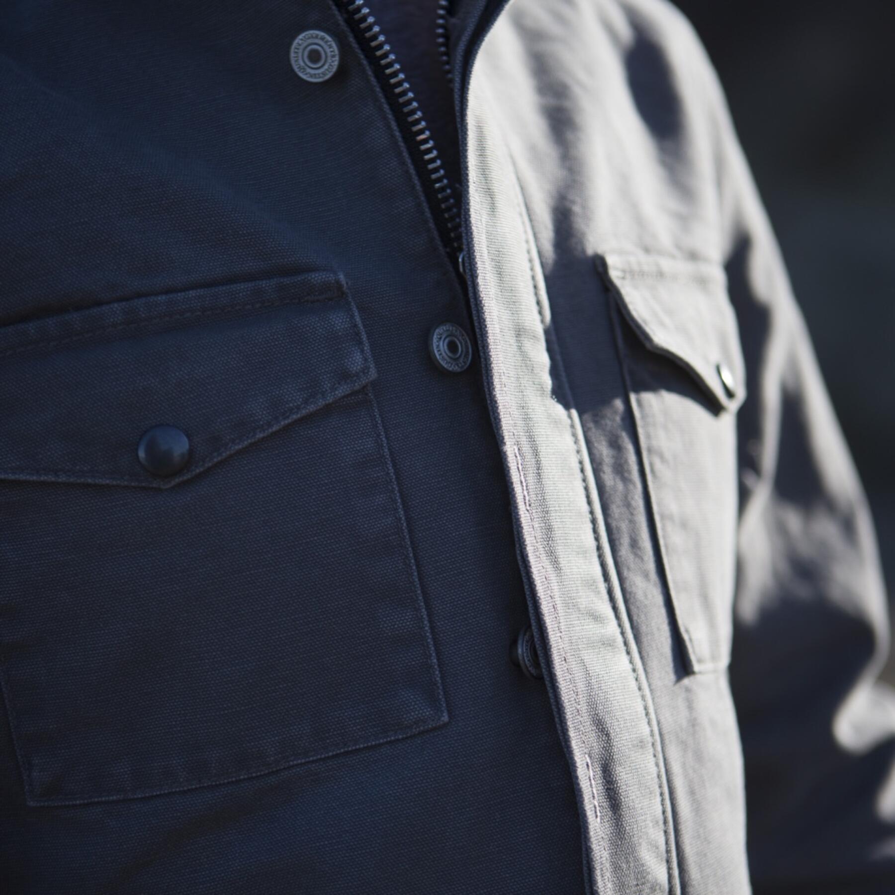 gustin field jacket - usa grey canvas