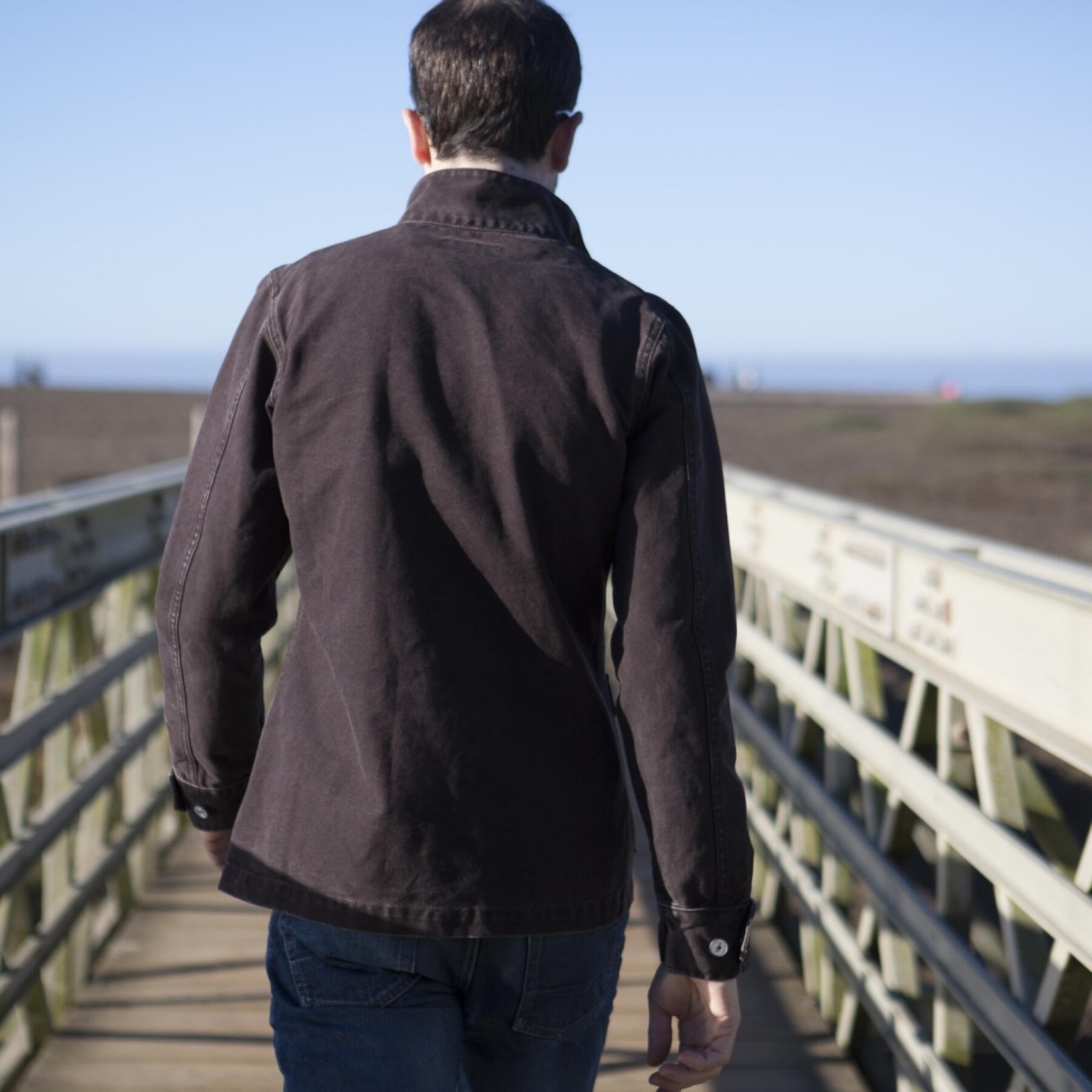 gustin field jacket - usa dark oak canvas