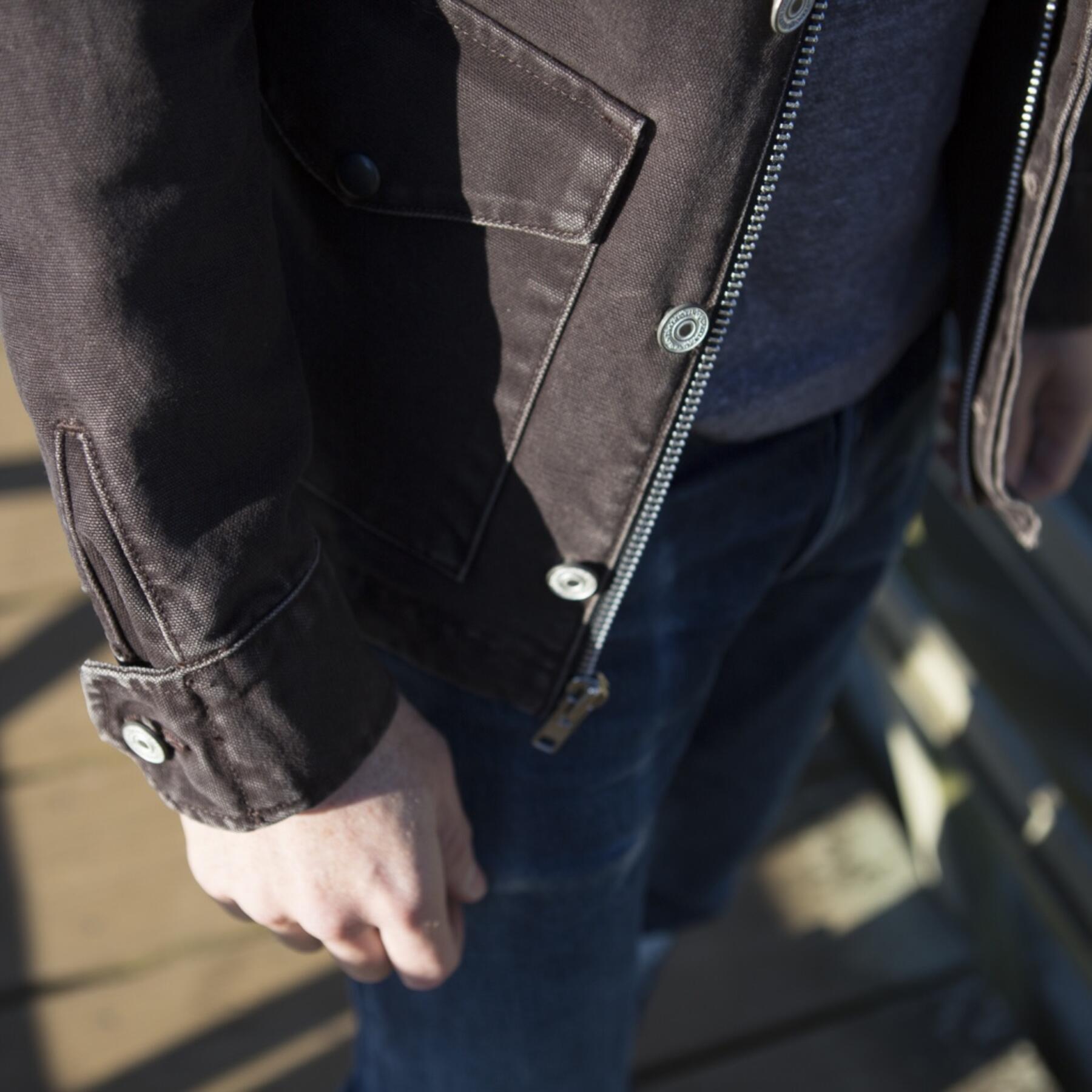 gustin field jacket - usa dark oak canvas
