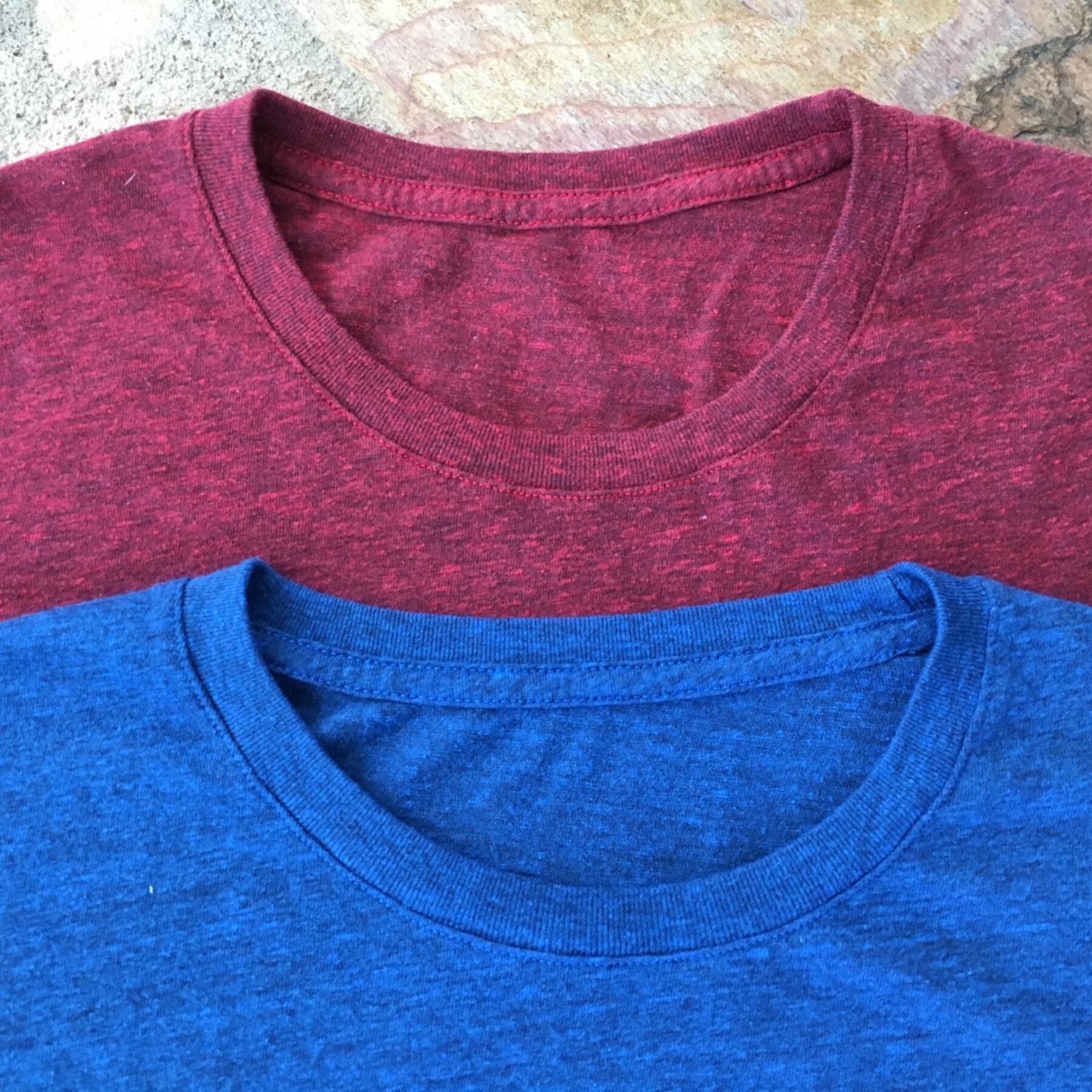 gustin usa heather long sleeve t-shirt 2pk (sapphire, crimson)