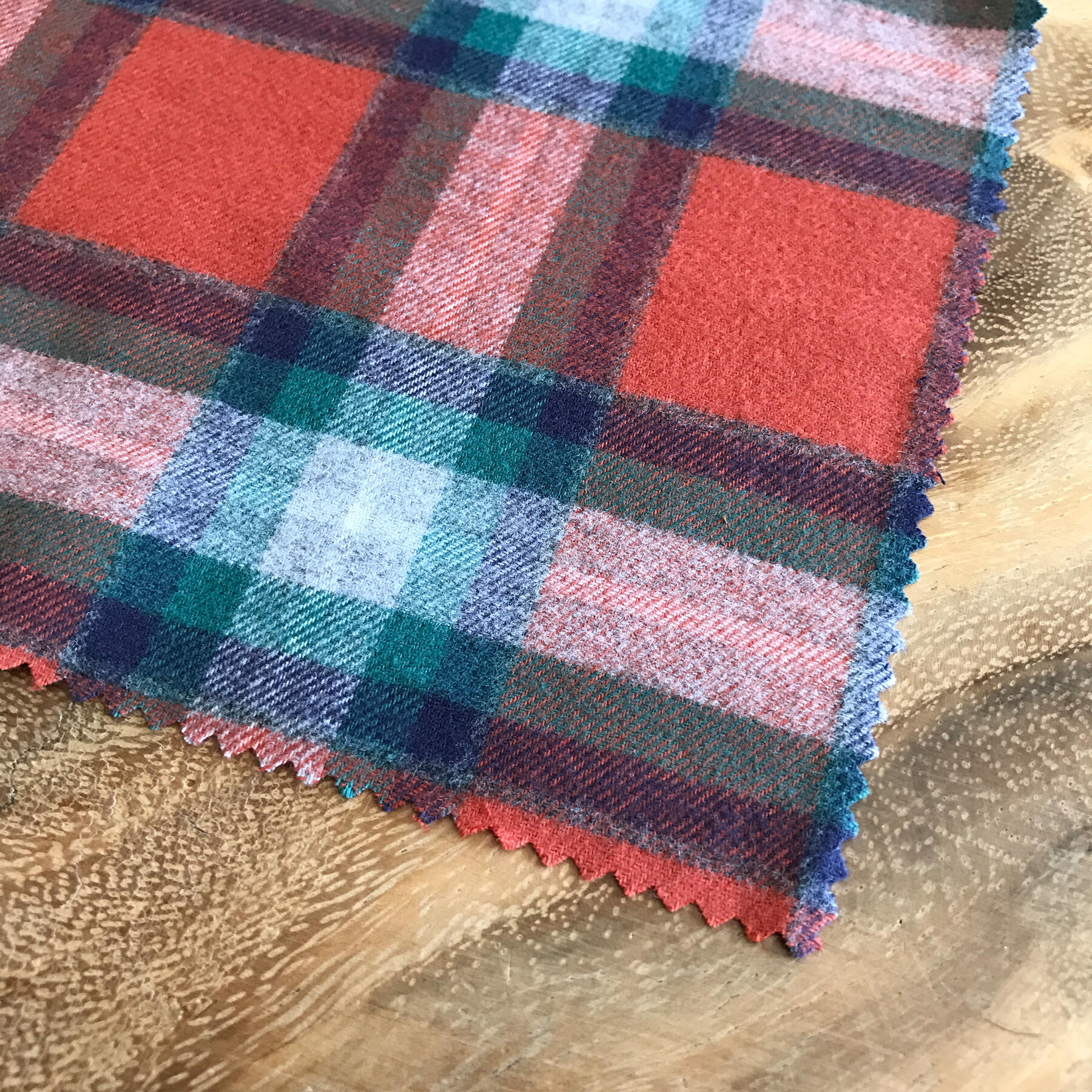 gustin tangerine green flannel plaid