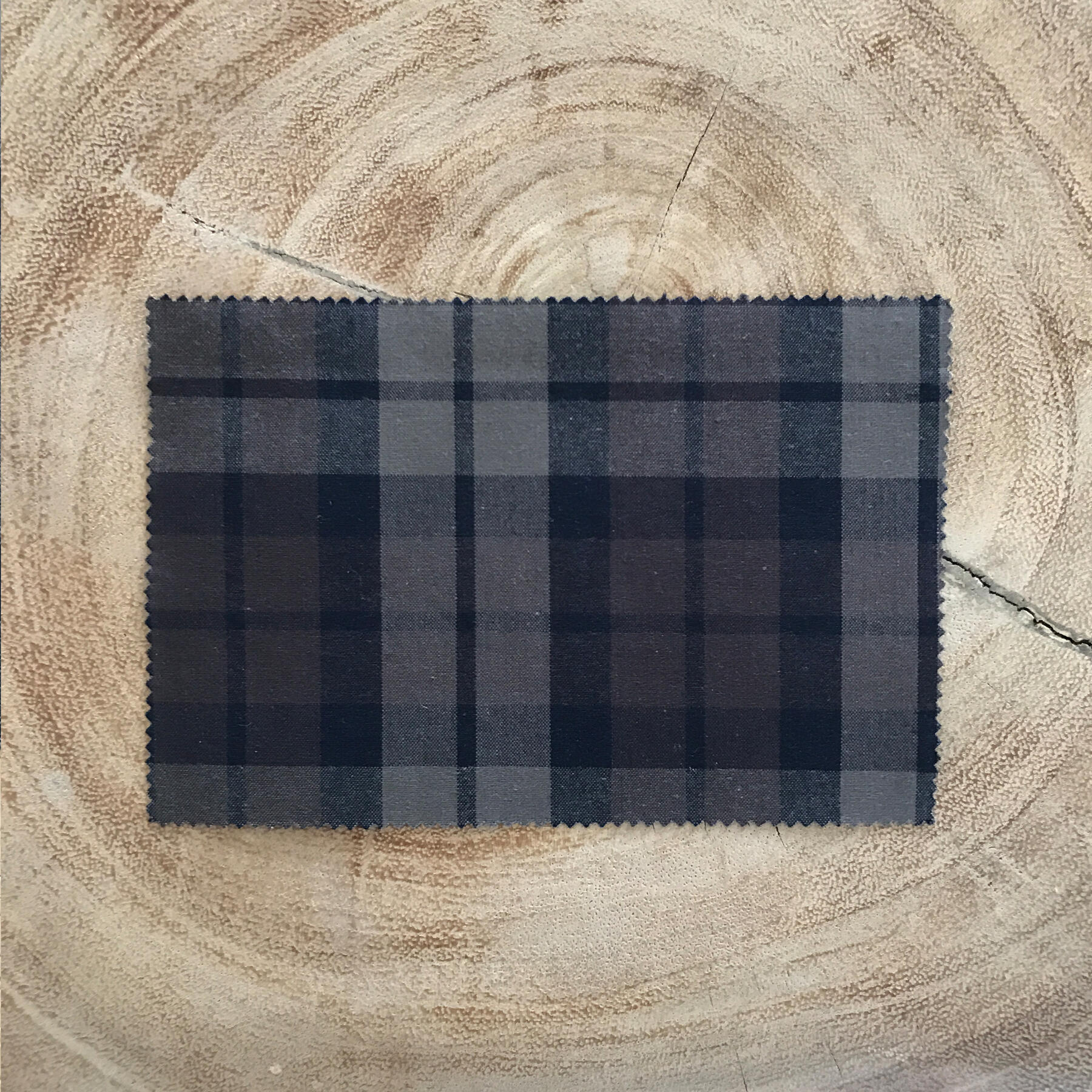 gustin heavy taupe poplin plaid