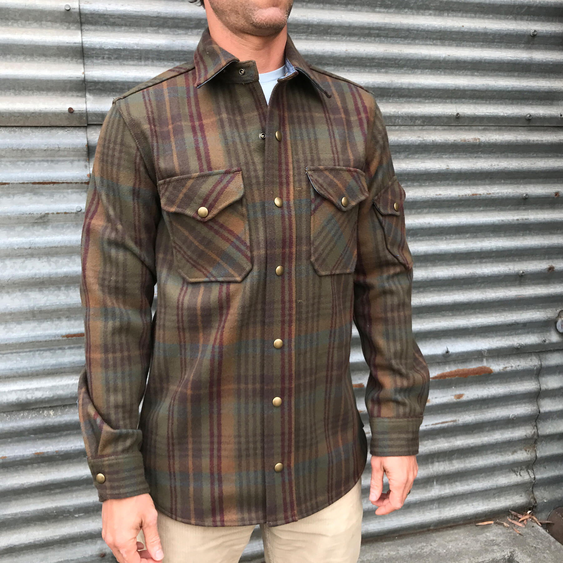 gustin #12 rustic wool plaid cpo