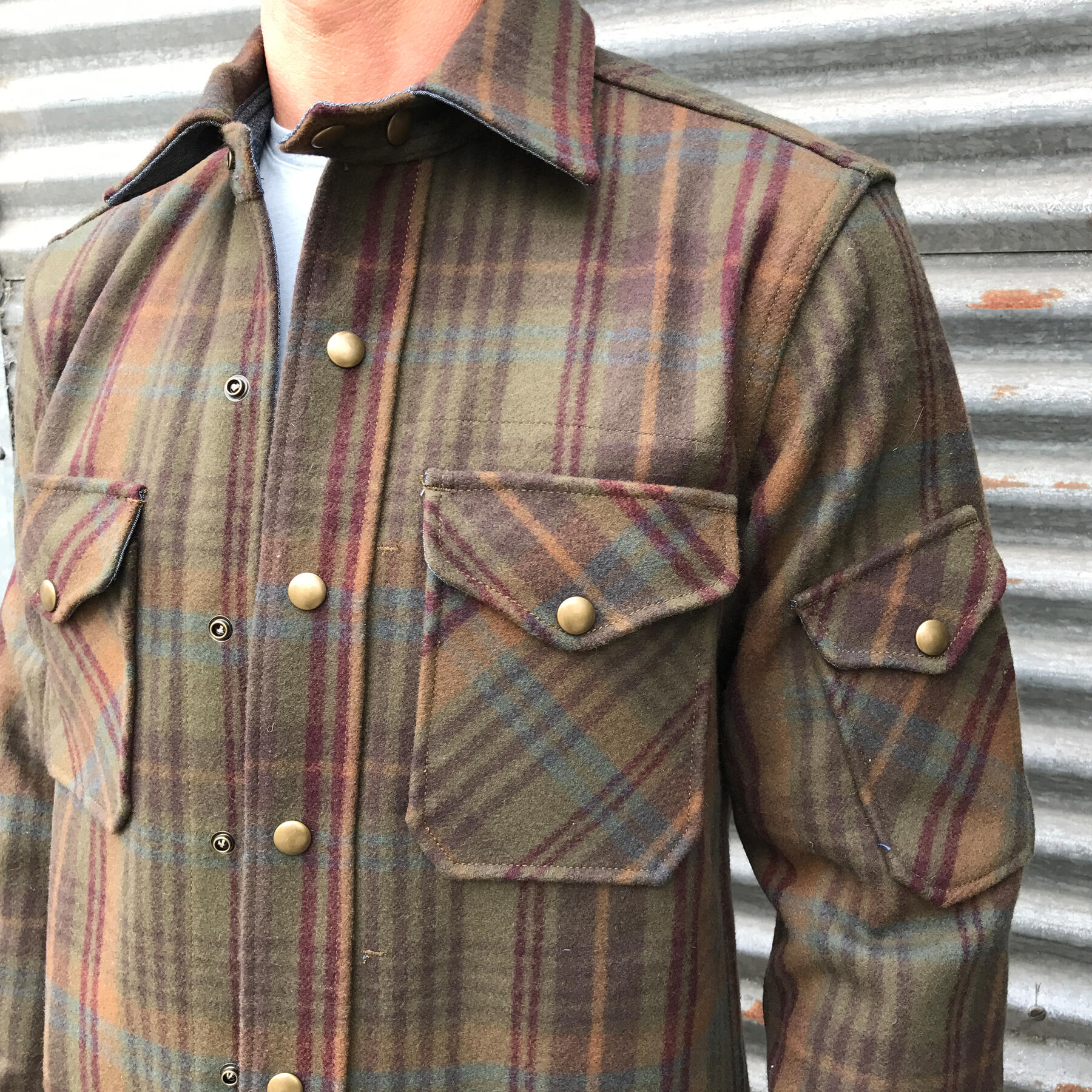 gustin #12 rustic wool plaid cpo
