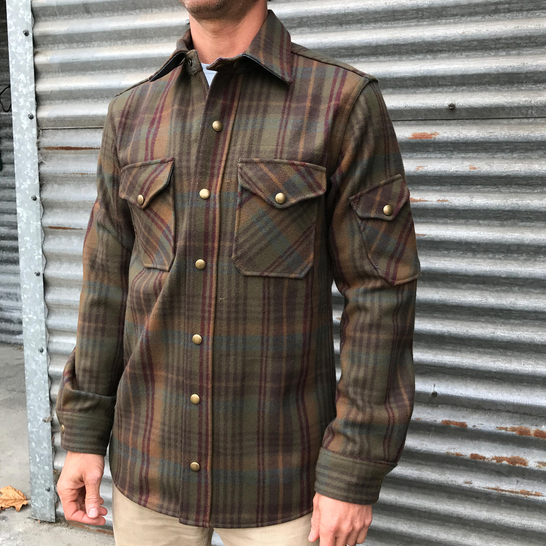 gustin #12 rustic wool plaid cpo