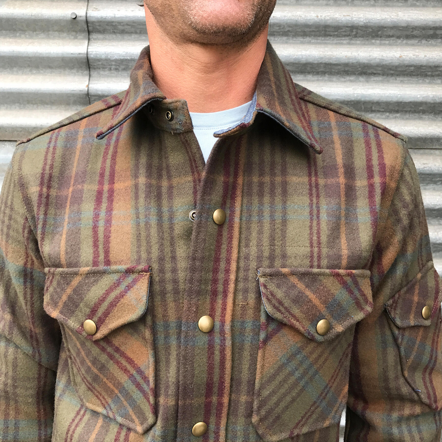 gustin #12 rustic wool plaid cpo