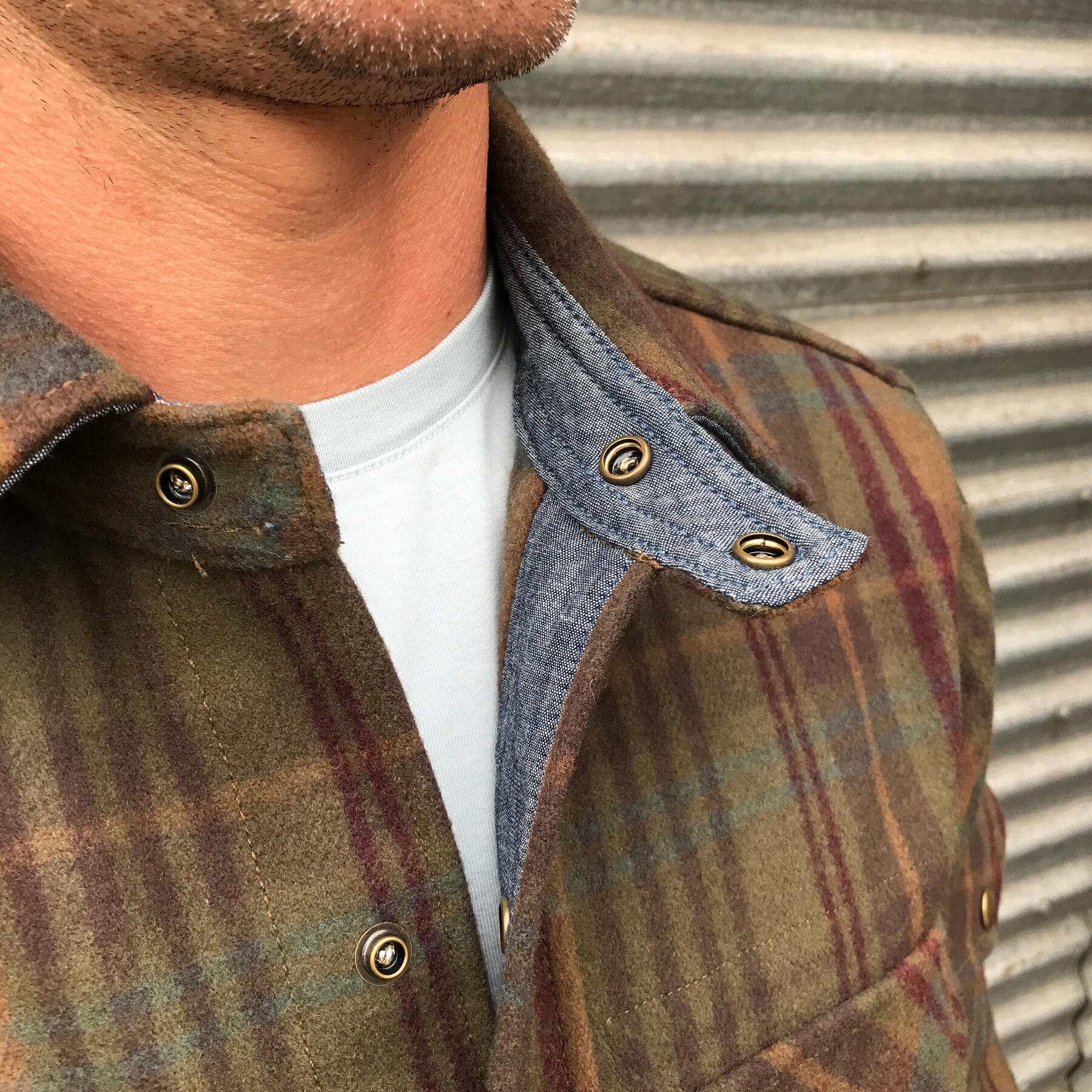 gustin #12 rustic wool plaid cpo