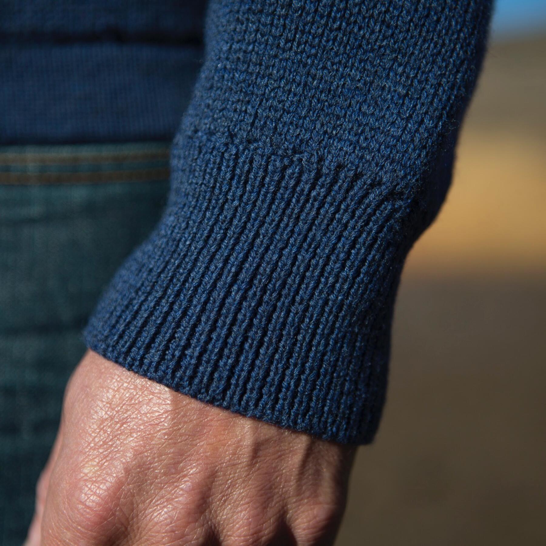 gustin cardigan sweater - navy merino wool