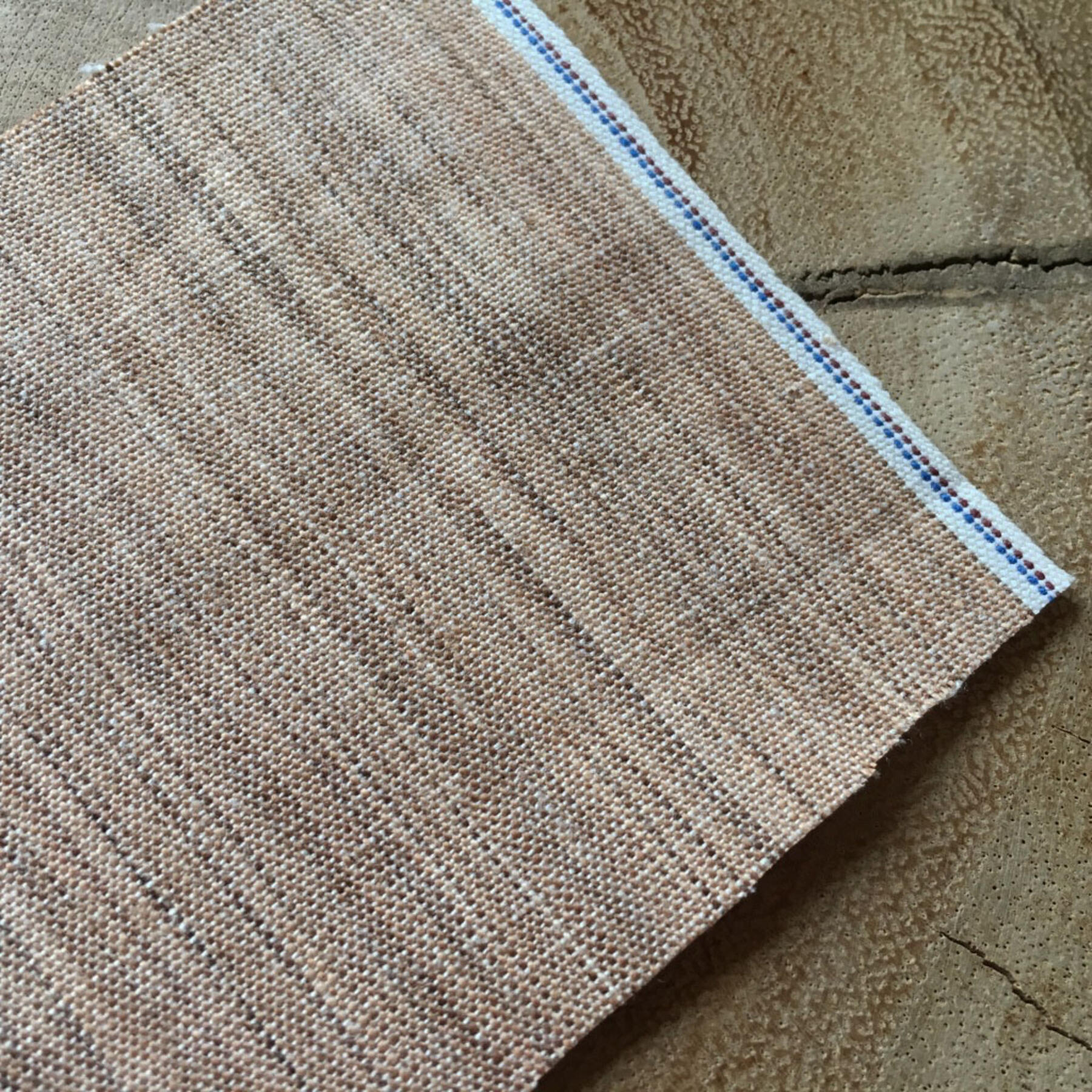 gustin #453 dark persimmon selvedge chambray