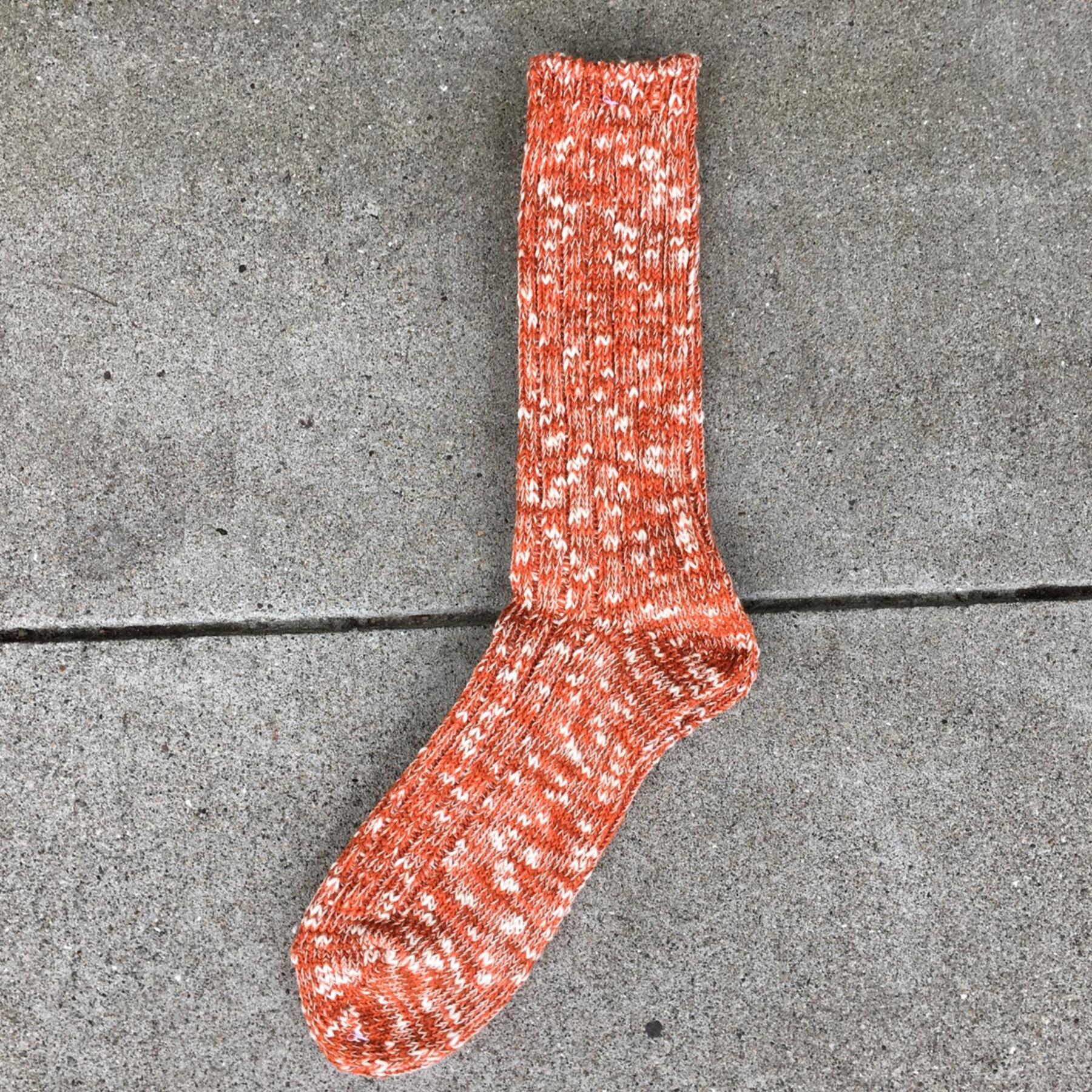 gustin japan slub sock 3pk (olive, orange, navy)