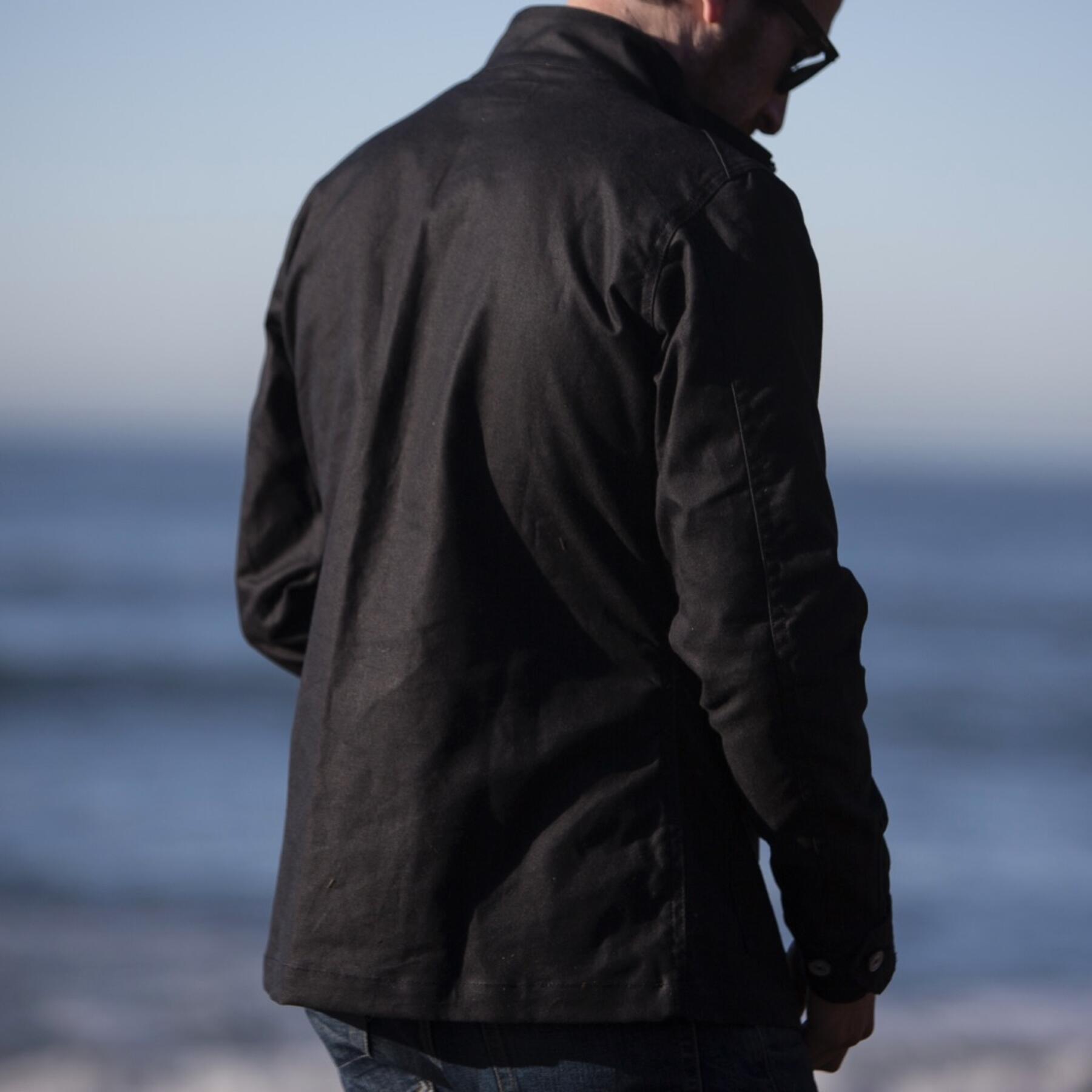 gustin field jacket - waxed black