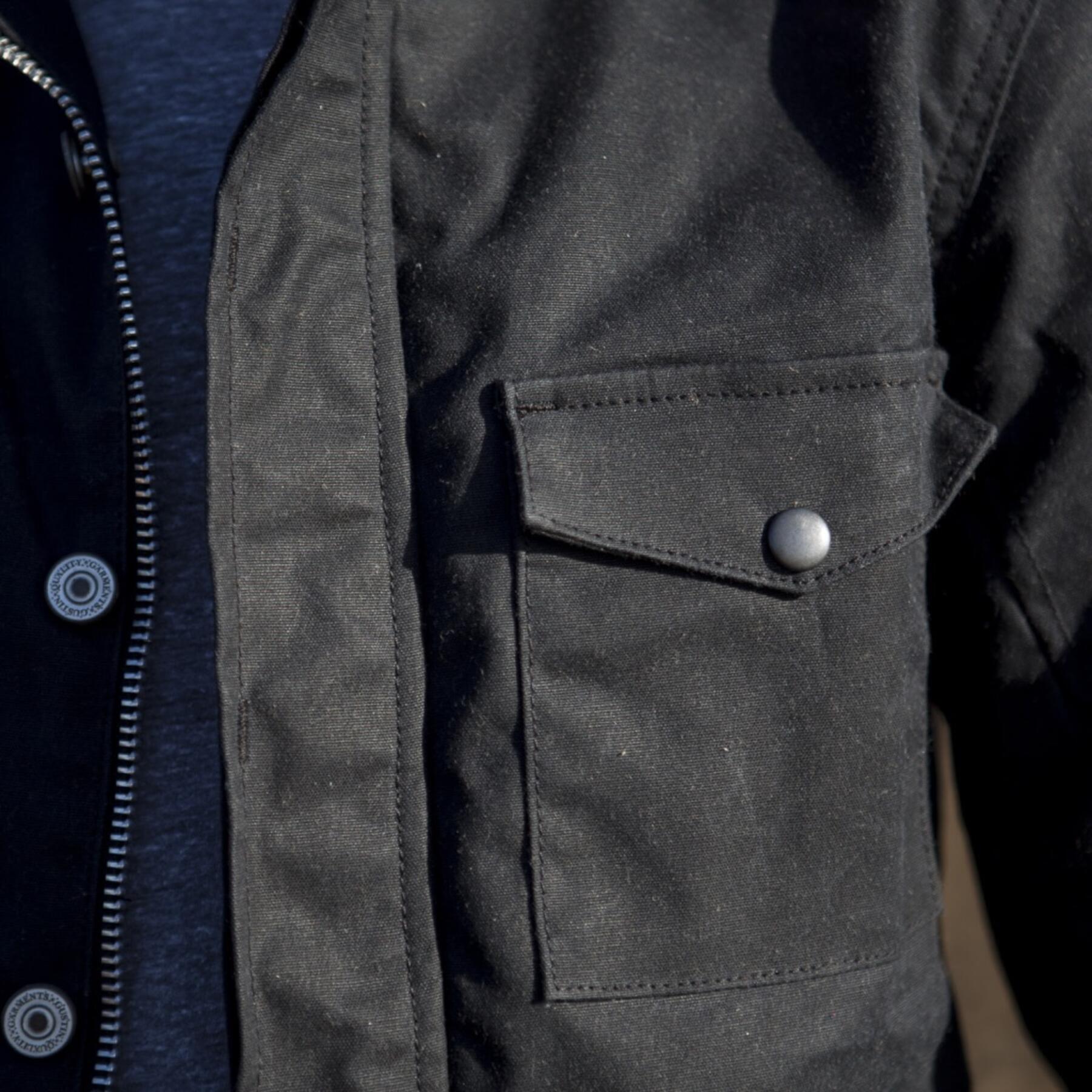 gustin field jacket - waxed black