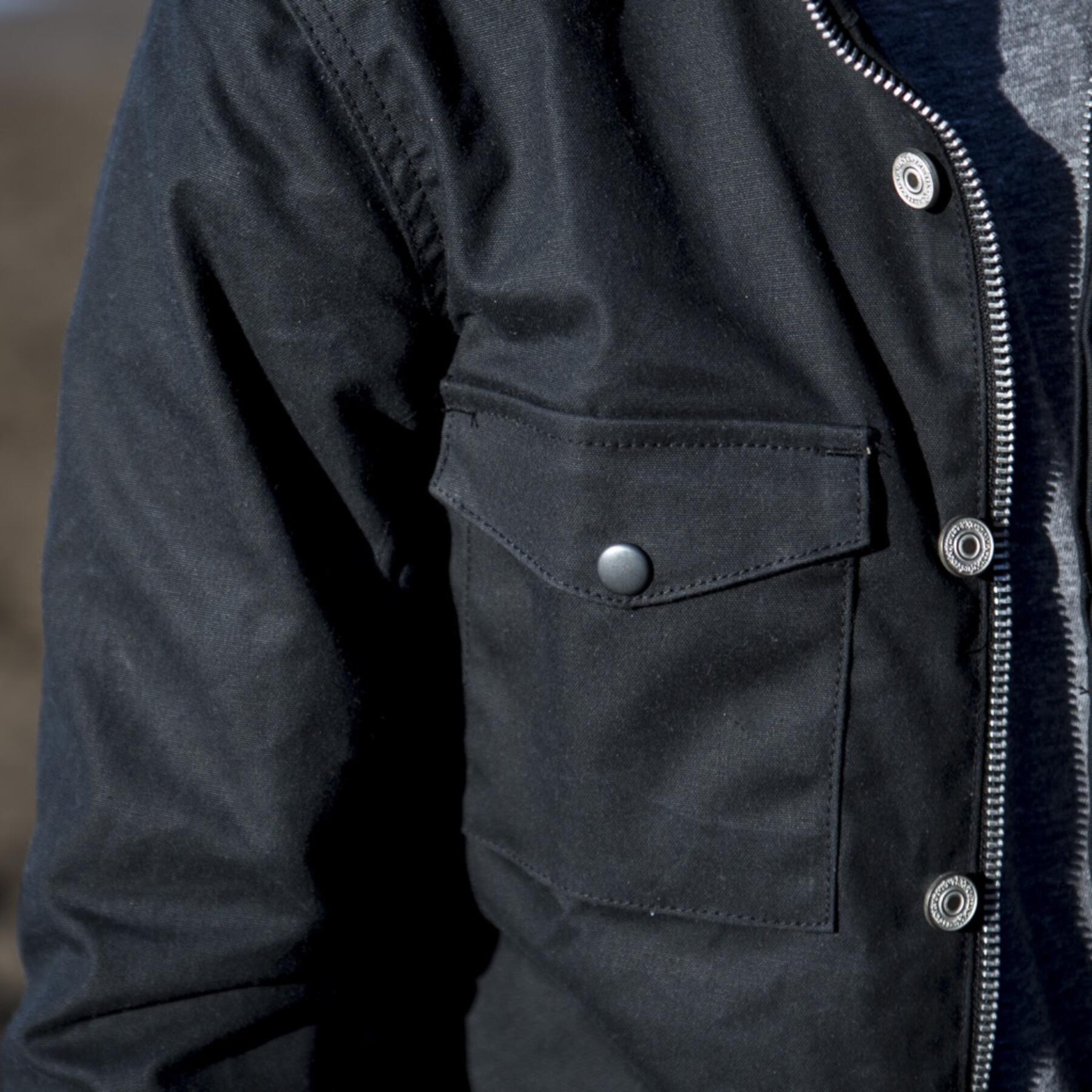 gustin field jacket - waxed black