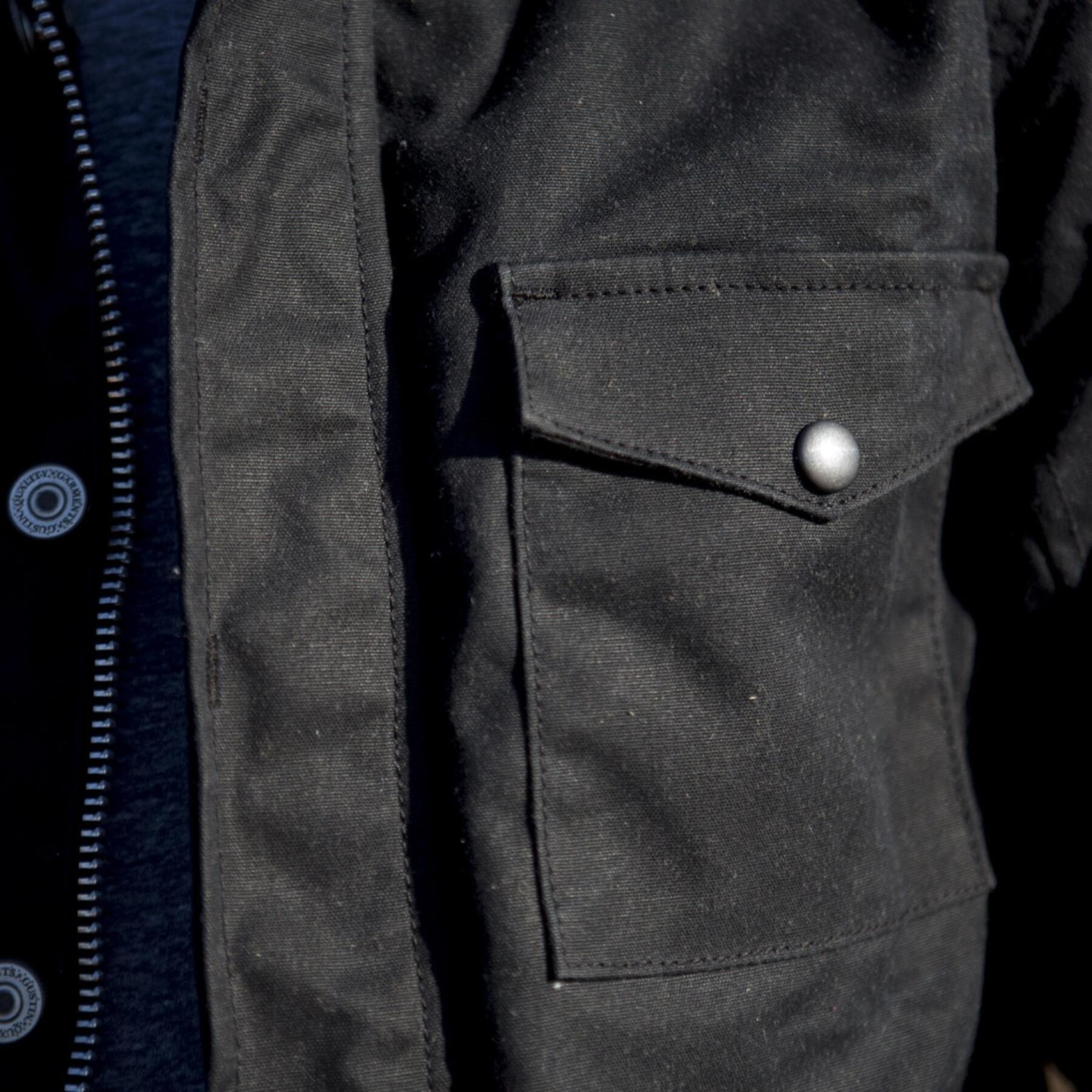 gustin field jacket - waxed black