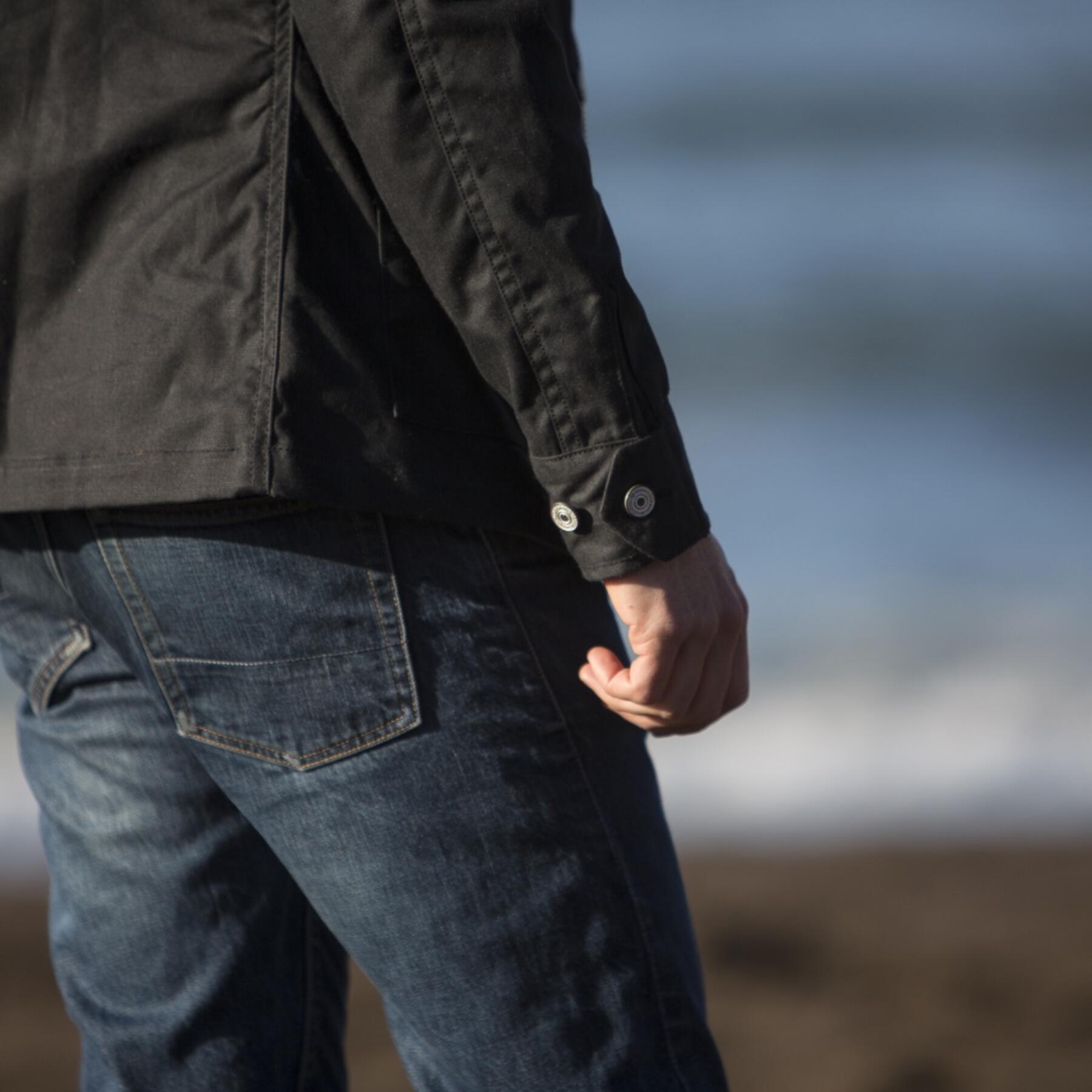 gustin field jacket - waxed black