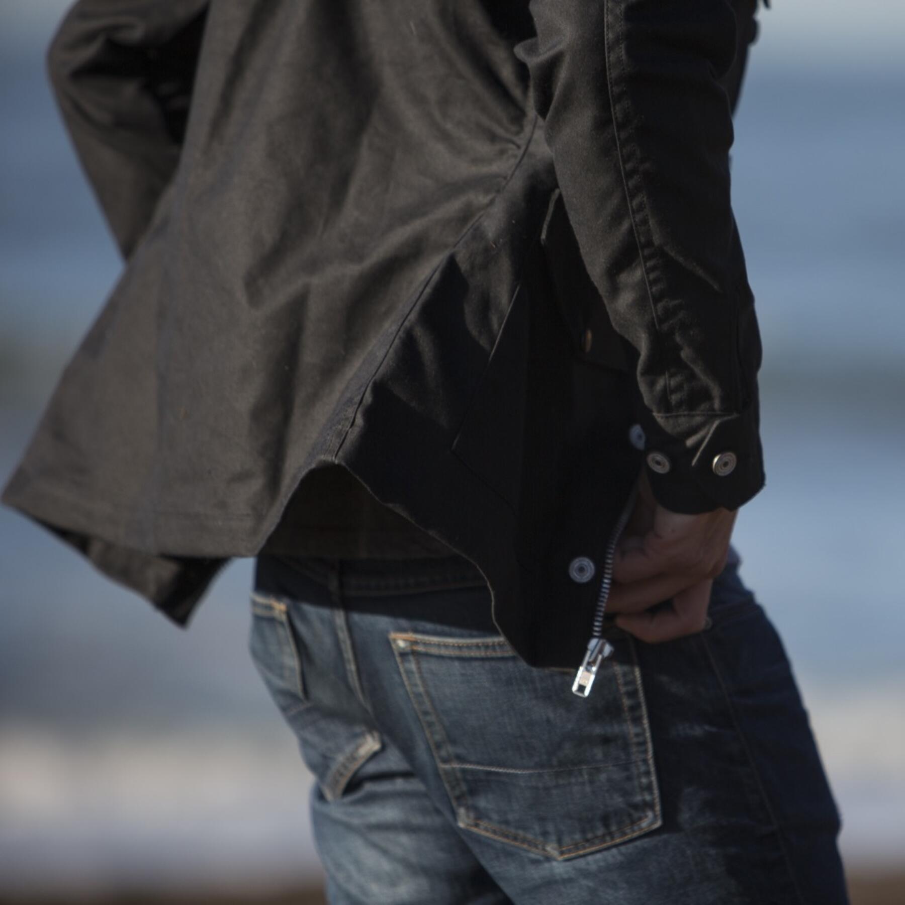 gustin field jacket - waxed black