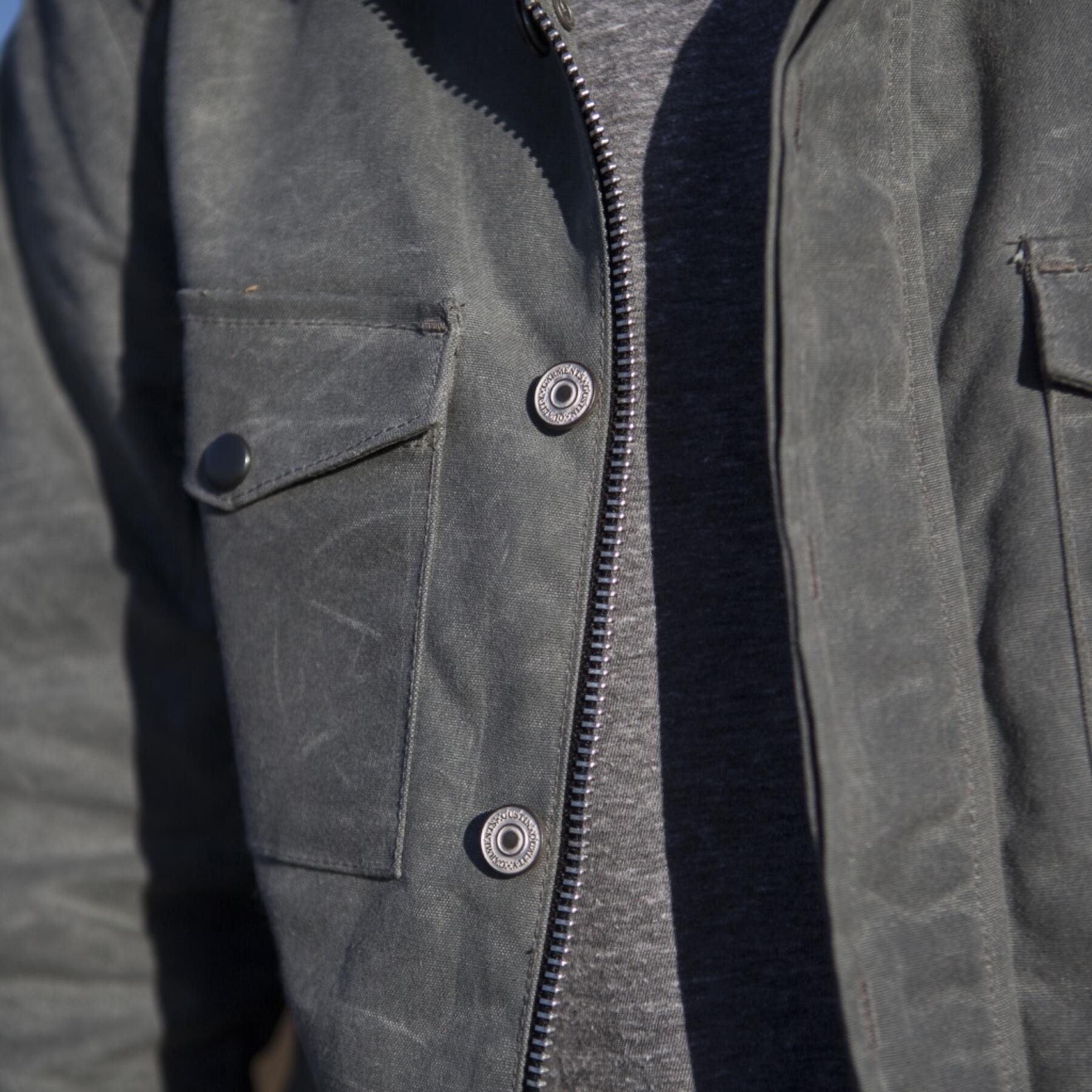 gustin field jacket - waxed charcoal