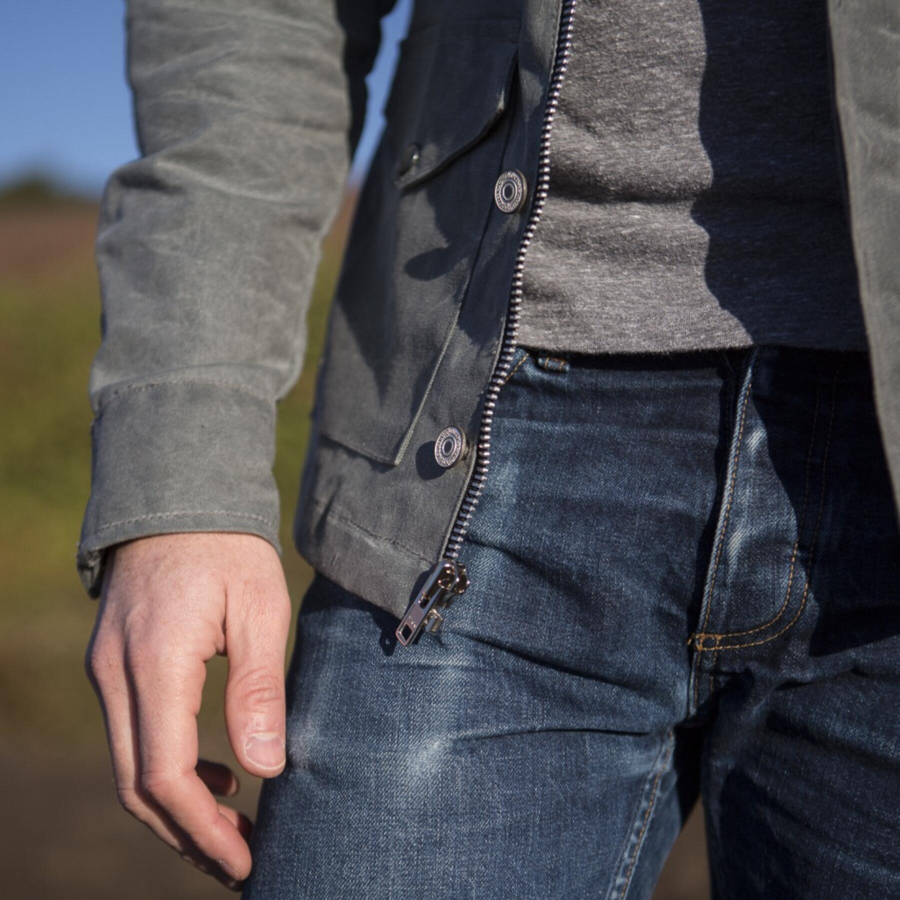 gustin field jacket - waxed charcoal