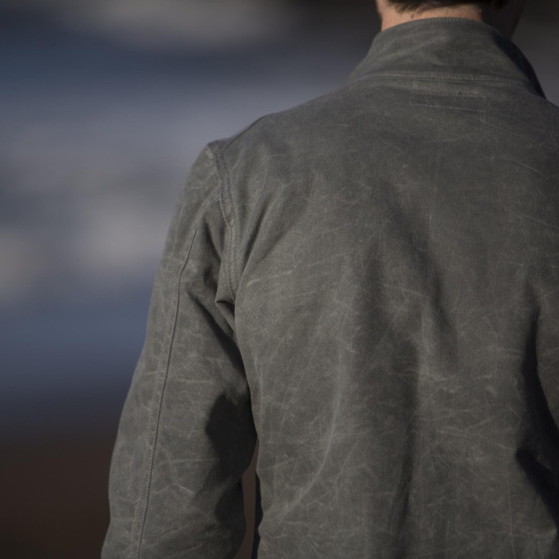 gustin field jacket - waxed charcoal