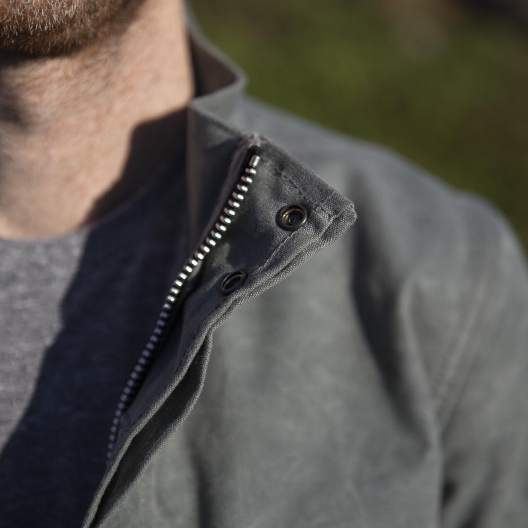 gustin field jacket - waxed charcoal