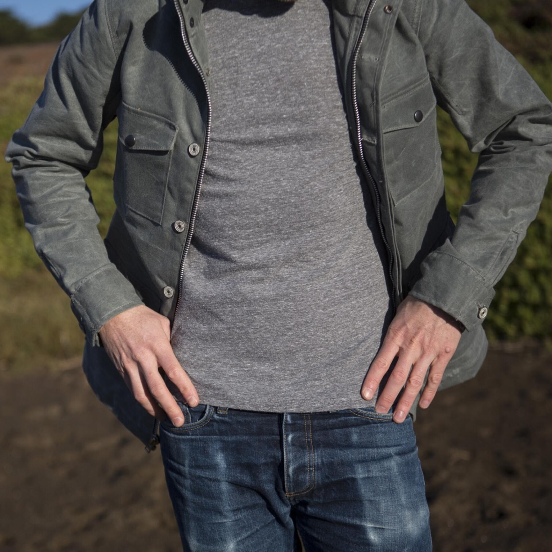 gustin field jacket - waxed charcoal