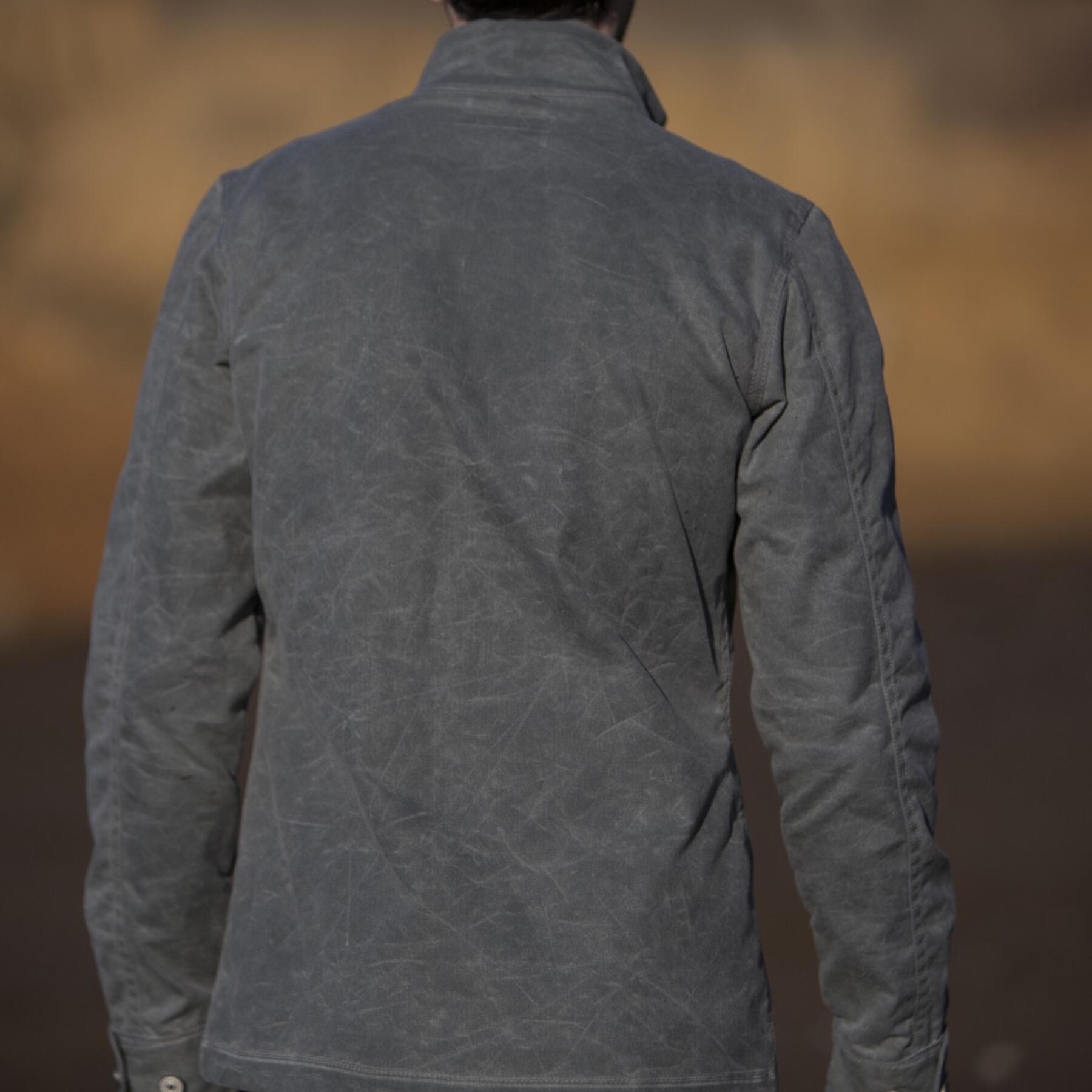 gustin field jacket - waxed charcoal