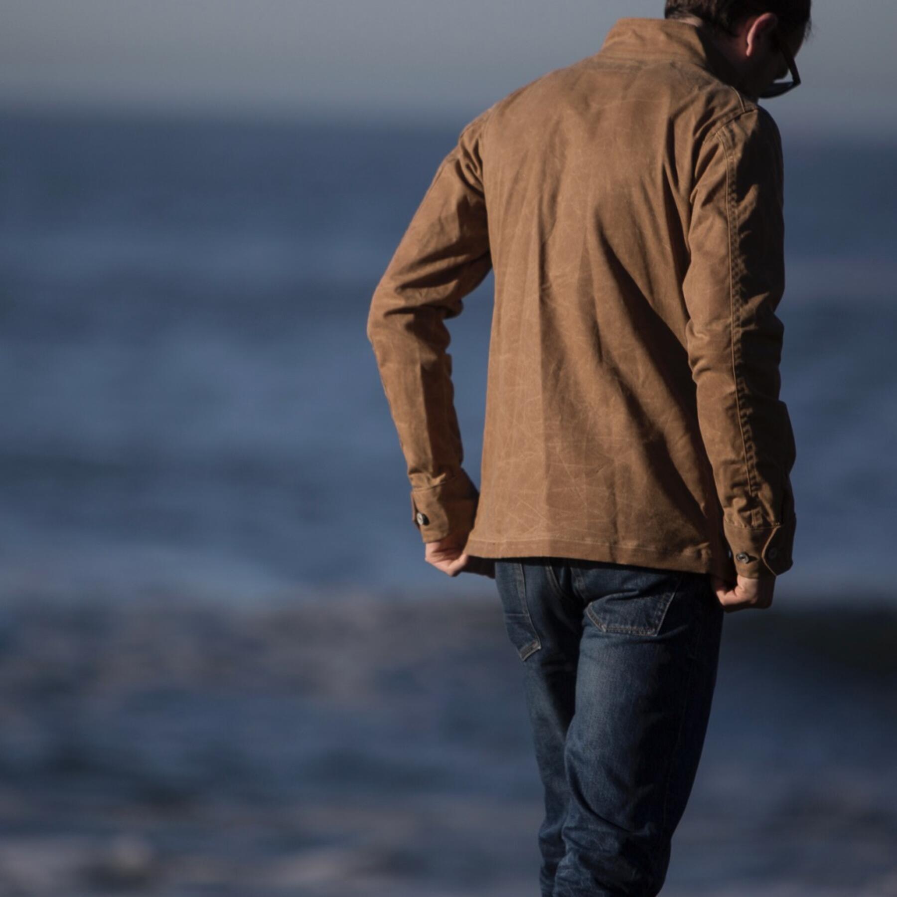 gustin field jacket - waxed brown