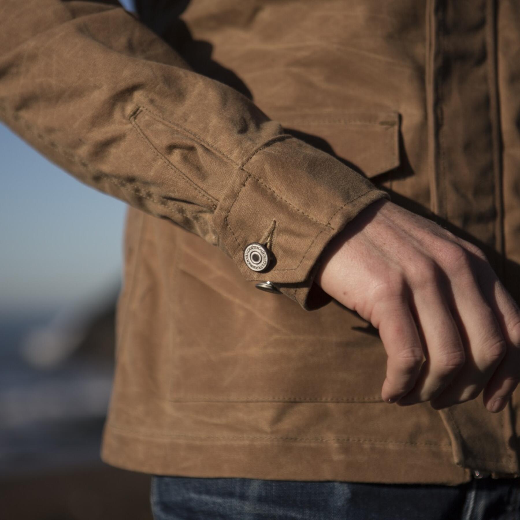 gustin field jacket - waxed brown