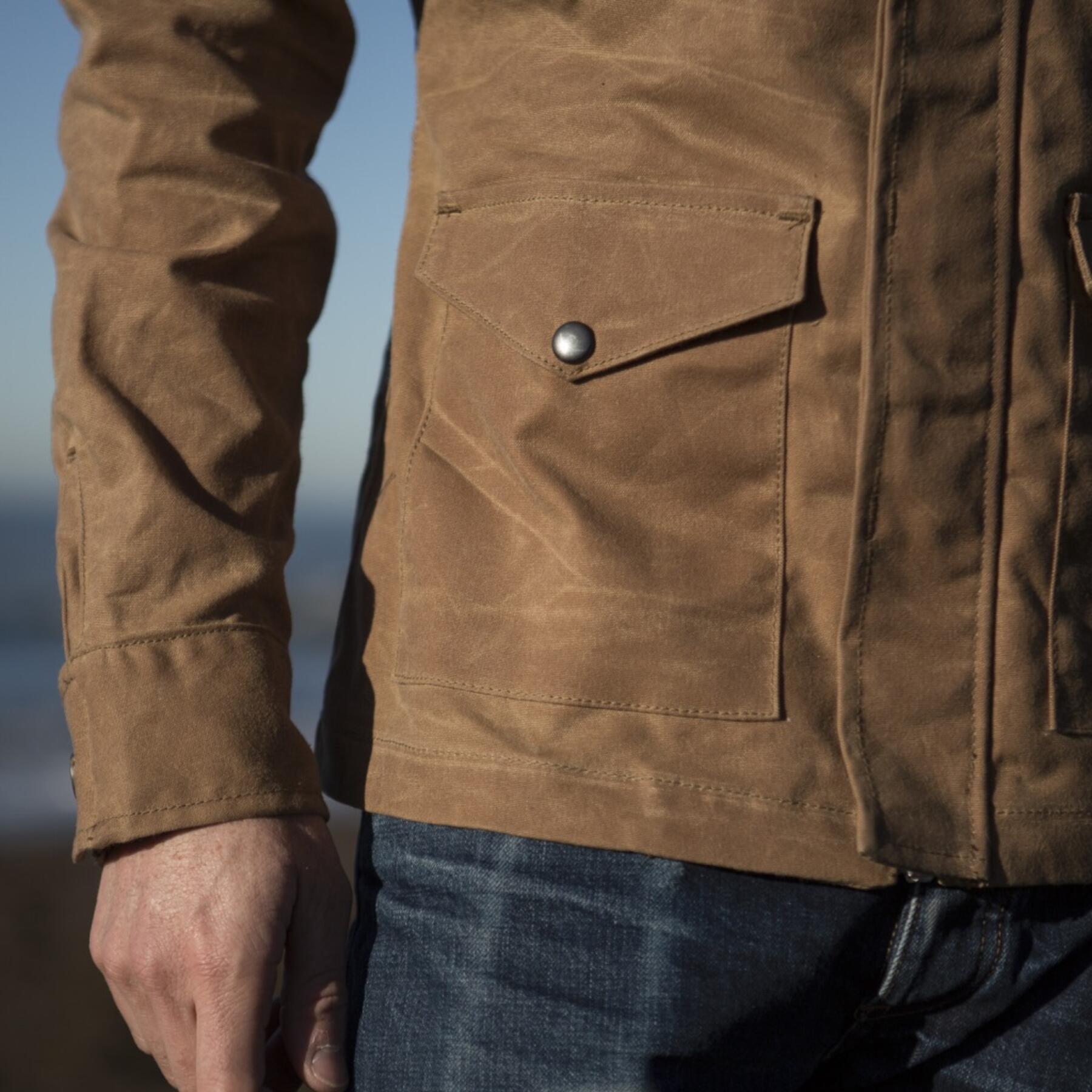 gustin field jacket - waxed brown