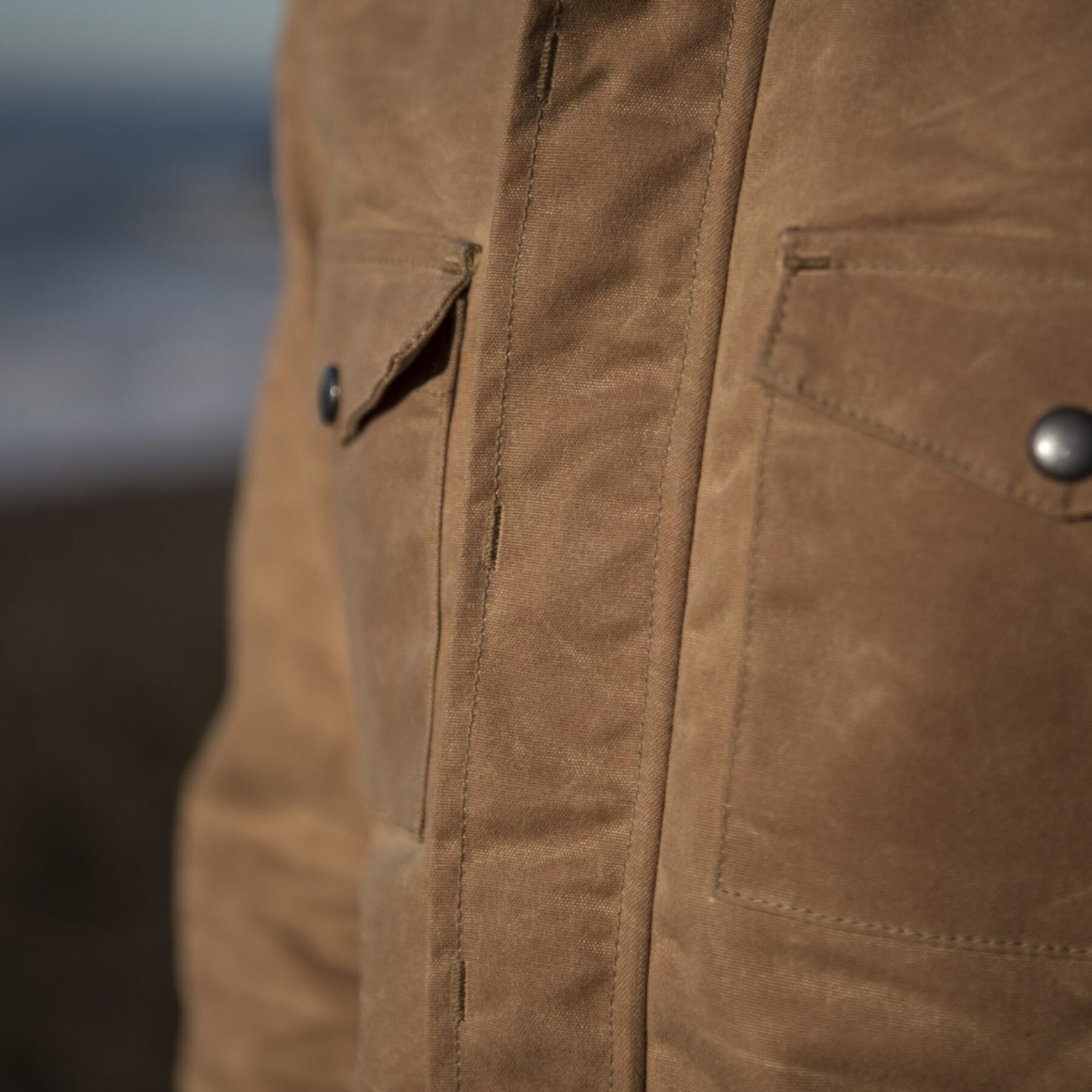 gustin field jacket - waxed brown