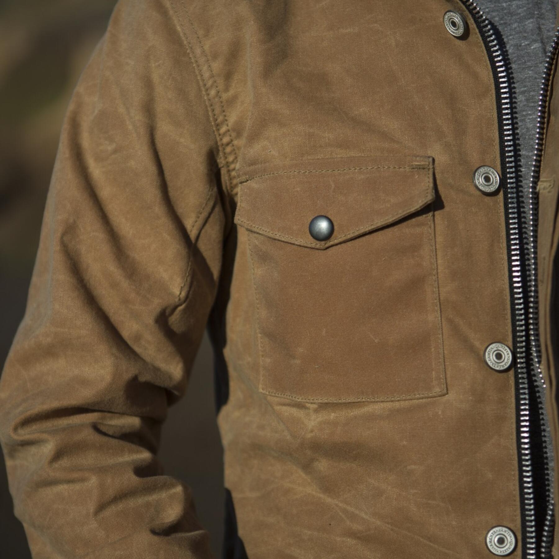 gustin field jacket - waxed brown